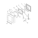 KitchenAid KEBC107KBL04 oven door parts diagram