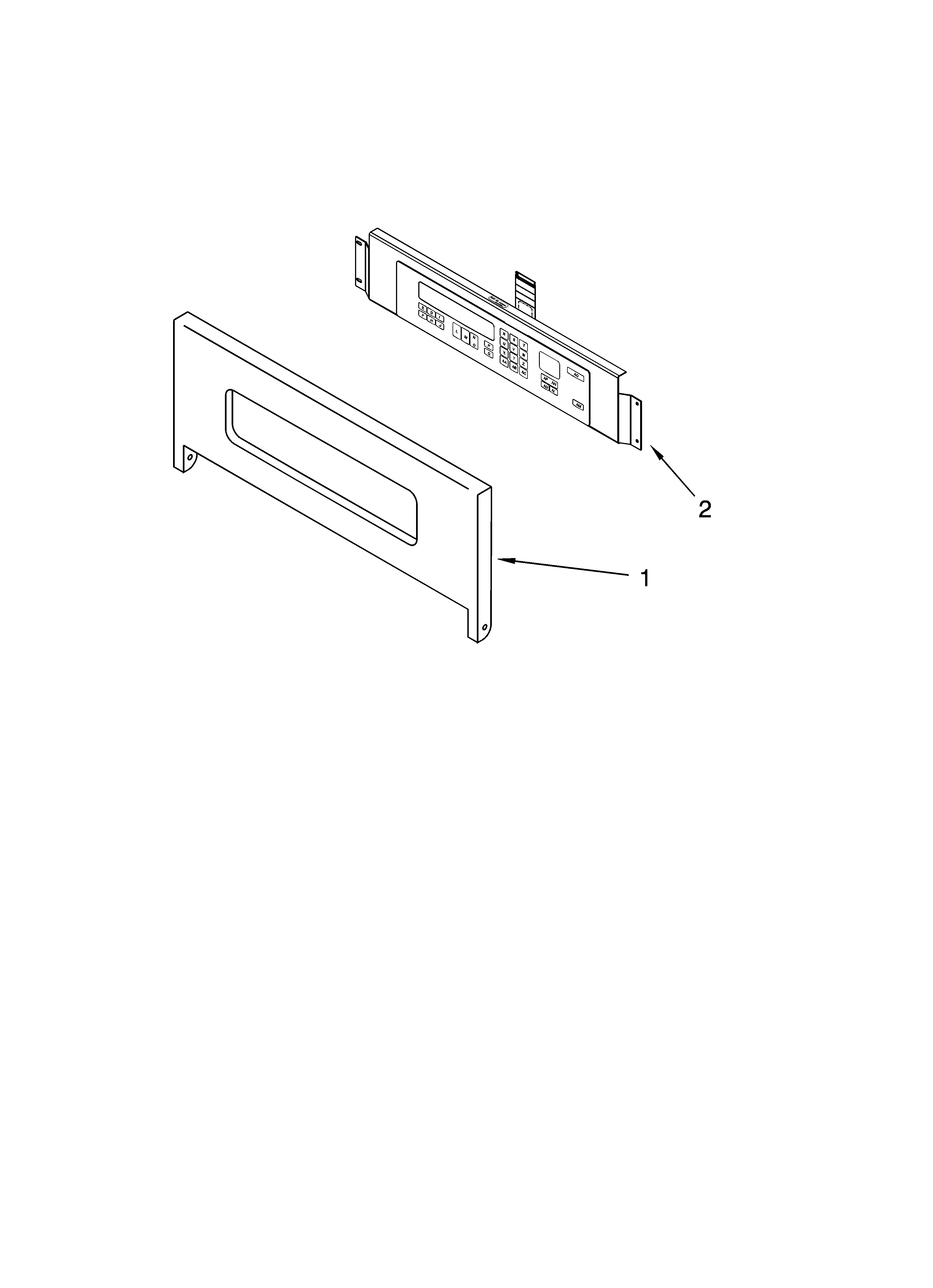 KitchenAid KEBC147KSS05 control panel parts diagram