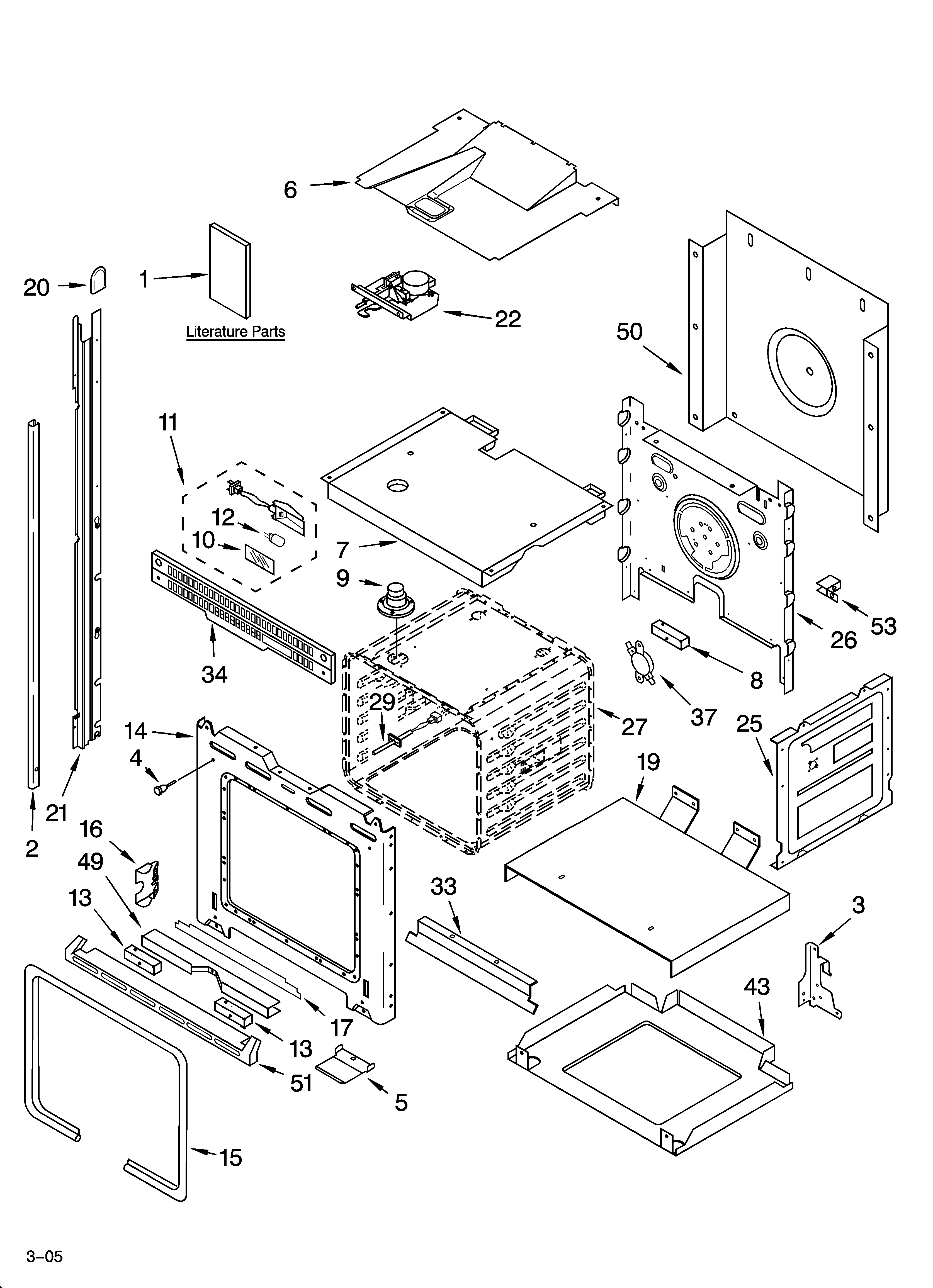 KitchenAid KEBC207KSS04 oven parts diagram