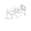 KitchenAid KEBC207KBL04 oven door parts diagram
