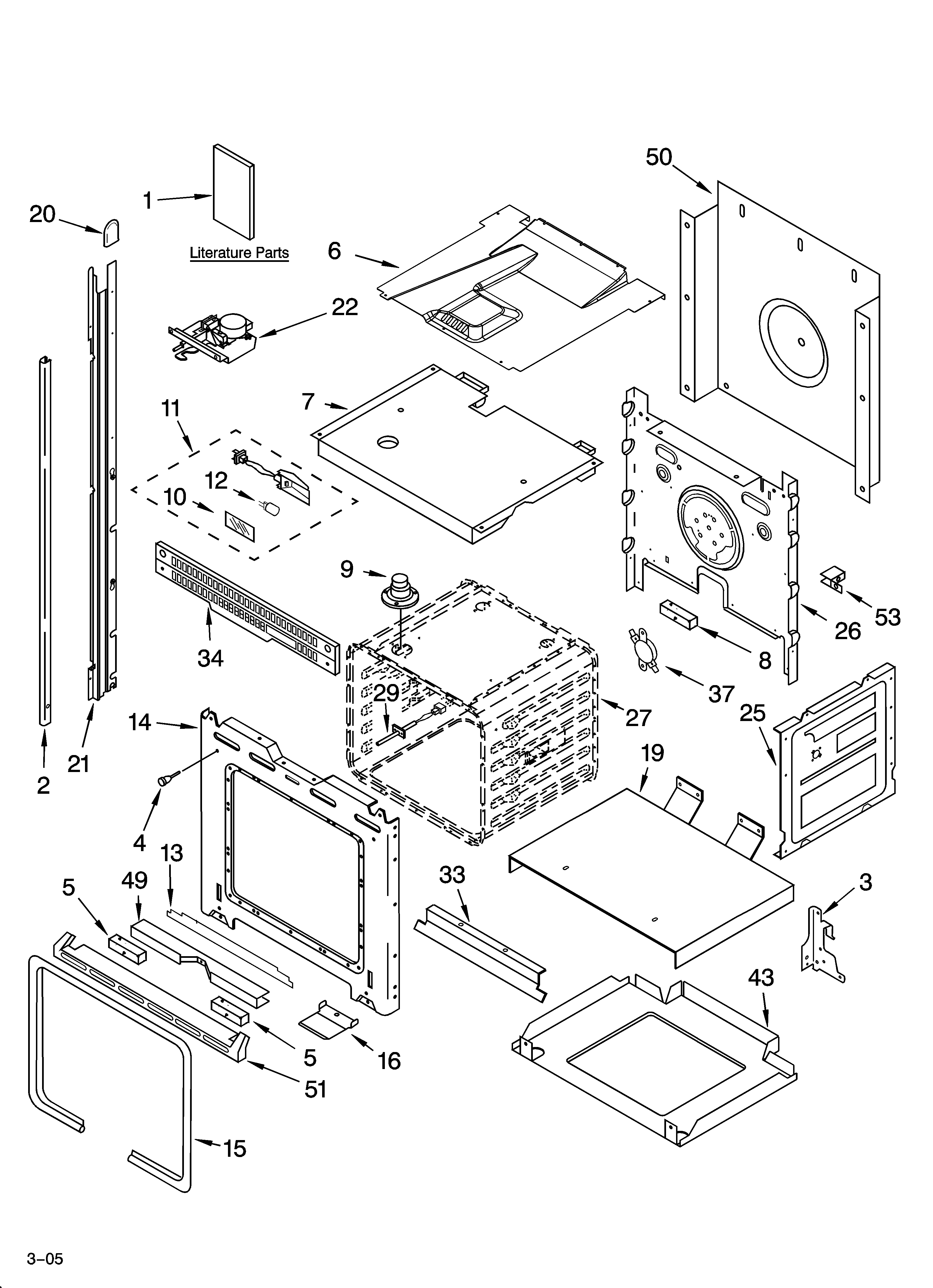 KitchenAid KEBC276KBL04 oven parts diagram