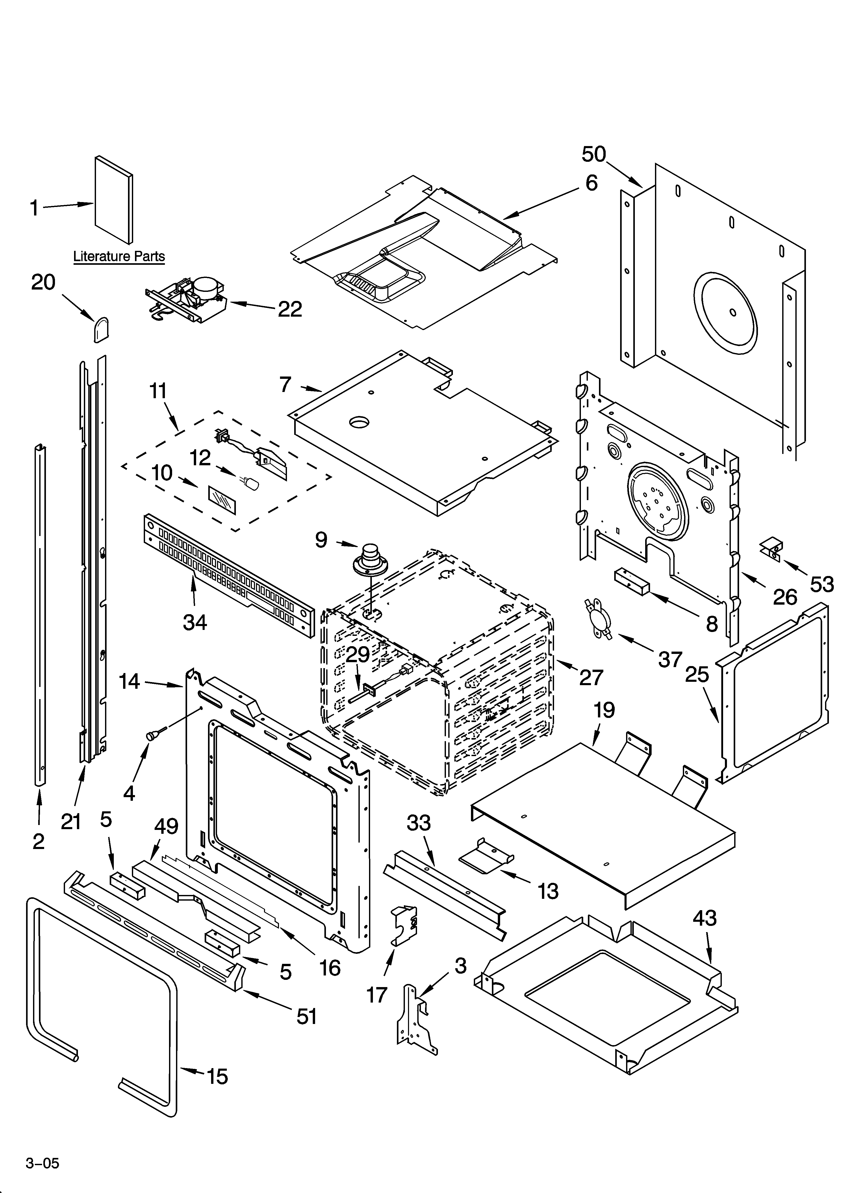 KitchenAid KEBC277KSS04 oven parts diagram