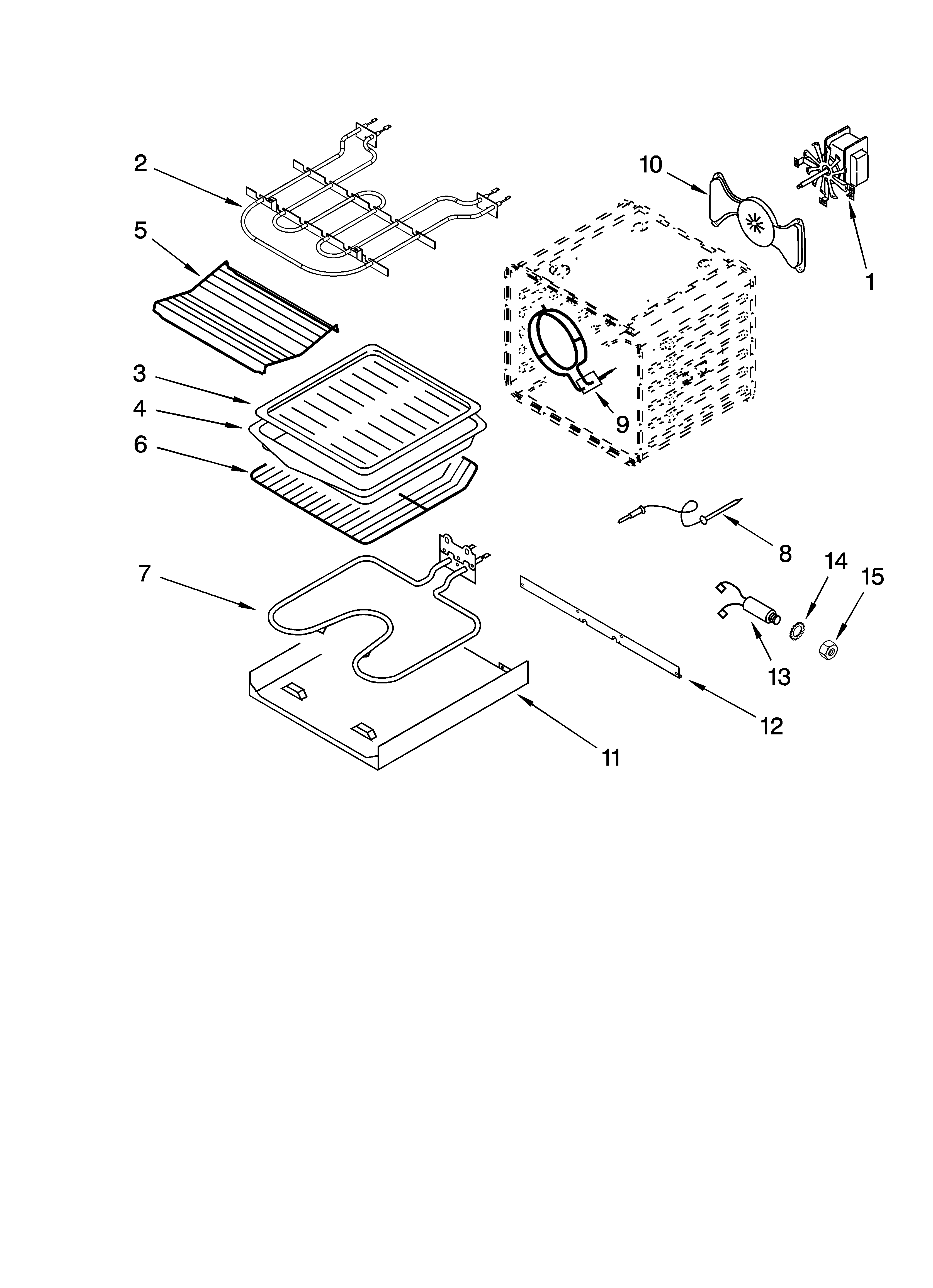 KitchenAid KESA907PWW00 internal oven parts diagram