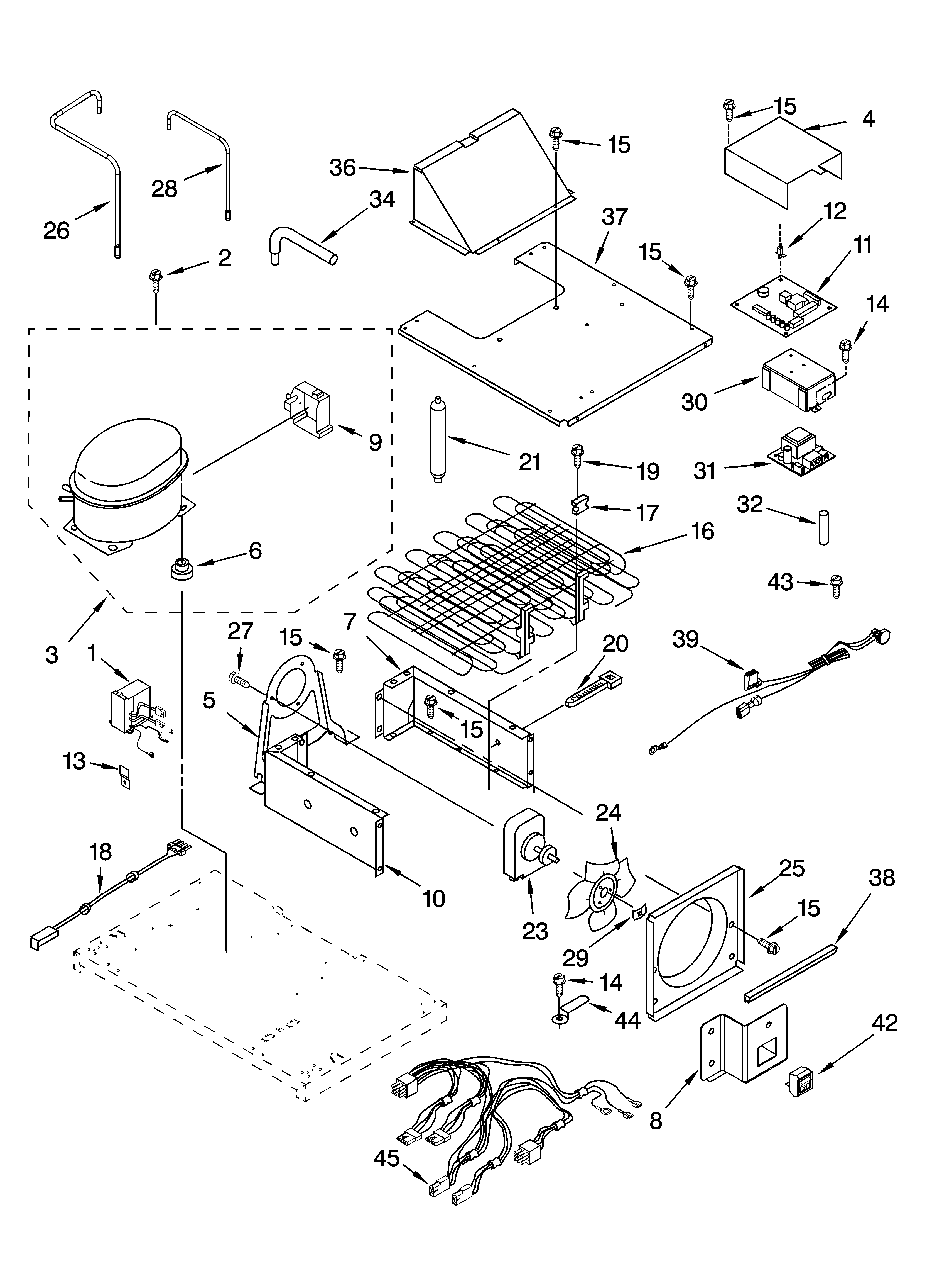 KitchenAid KSSS36QMX01 upper unit parts diagram