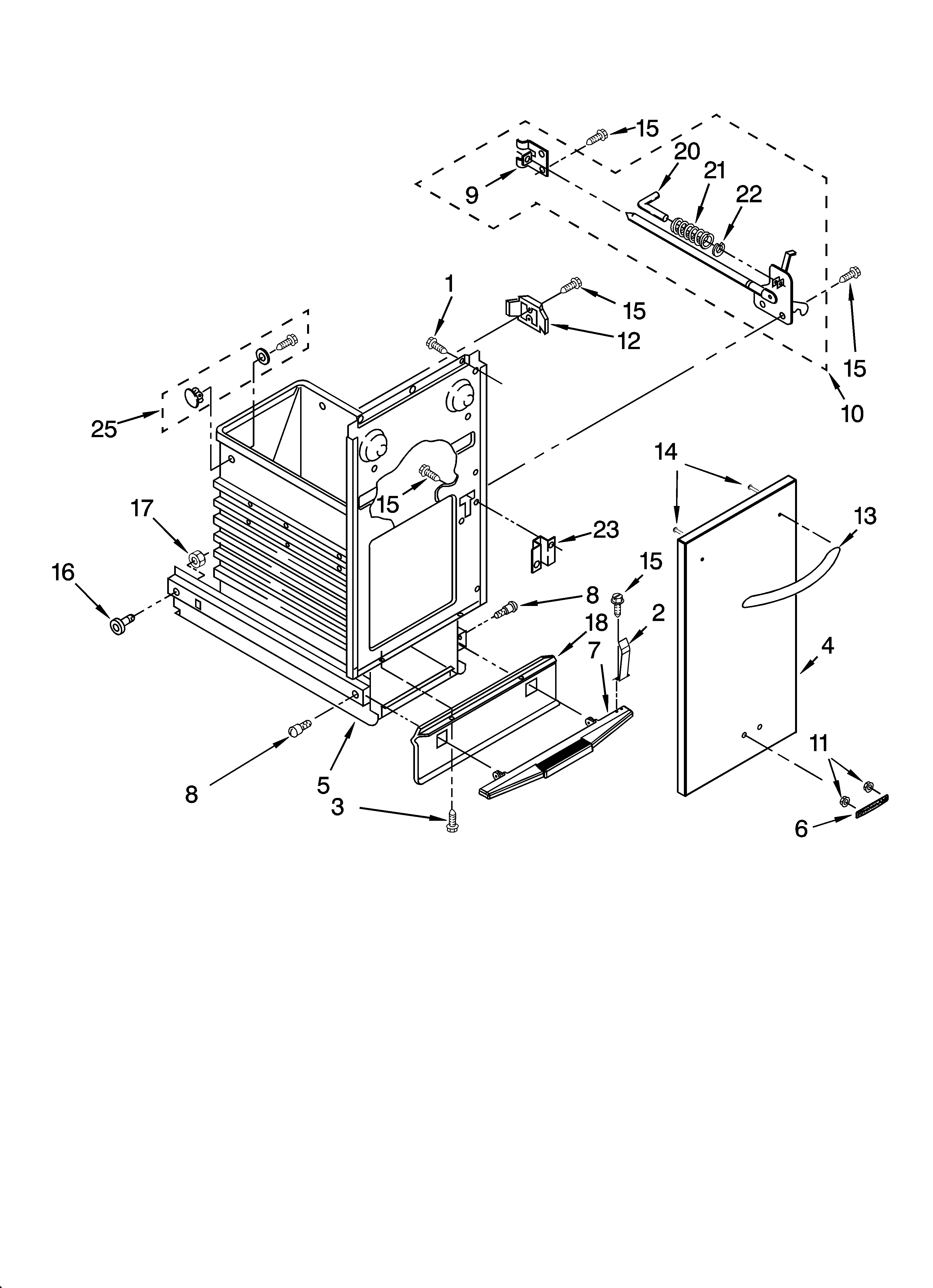 KitchenAid KUCC151LSS1 container parts diagram