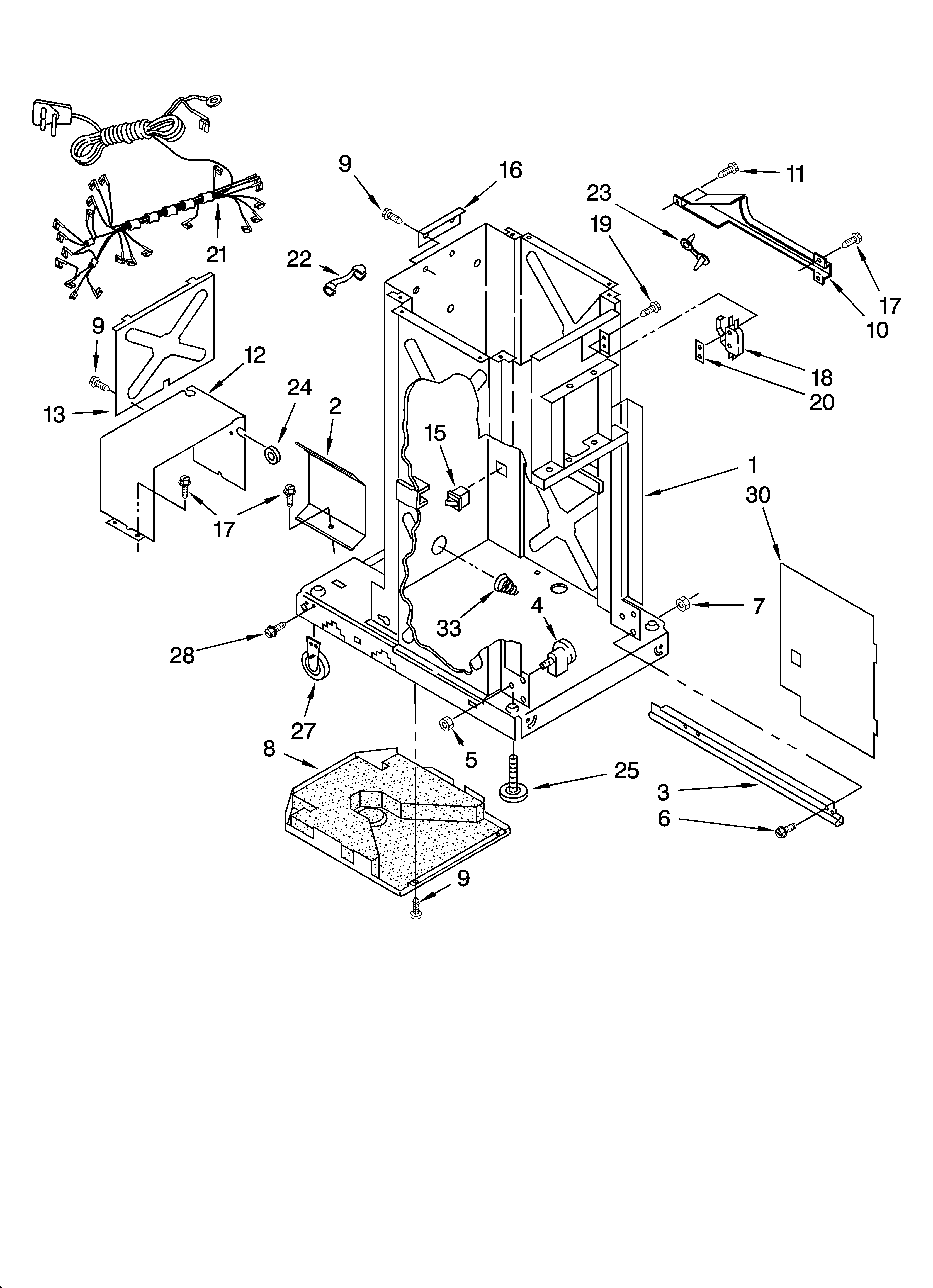 KitchenAid KUCV151MMT1 frame parts diagram