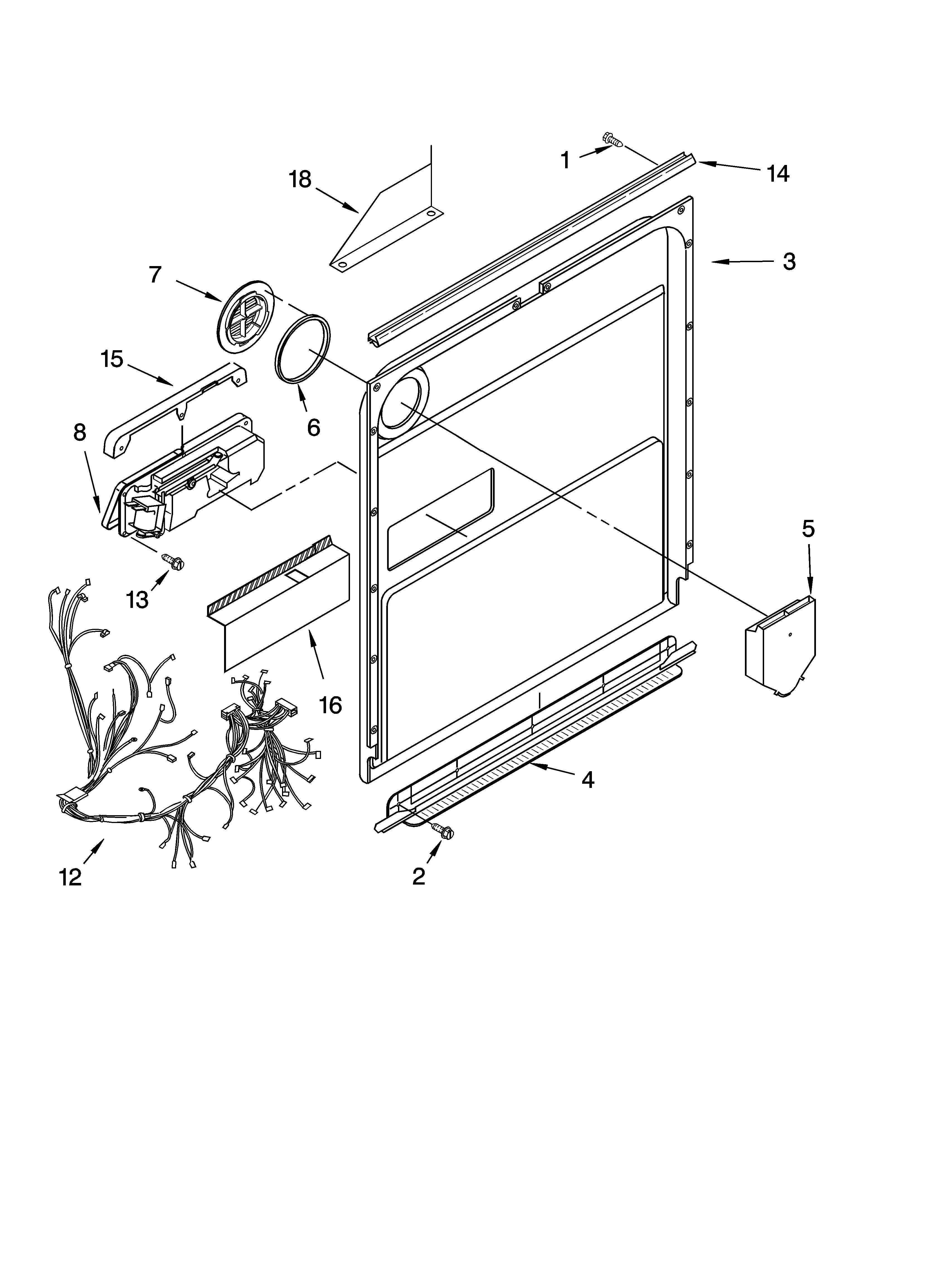 KitchenAid KUDS01VMMT2 door and latch parts diagram