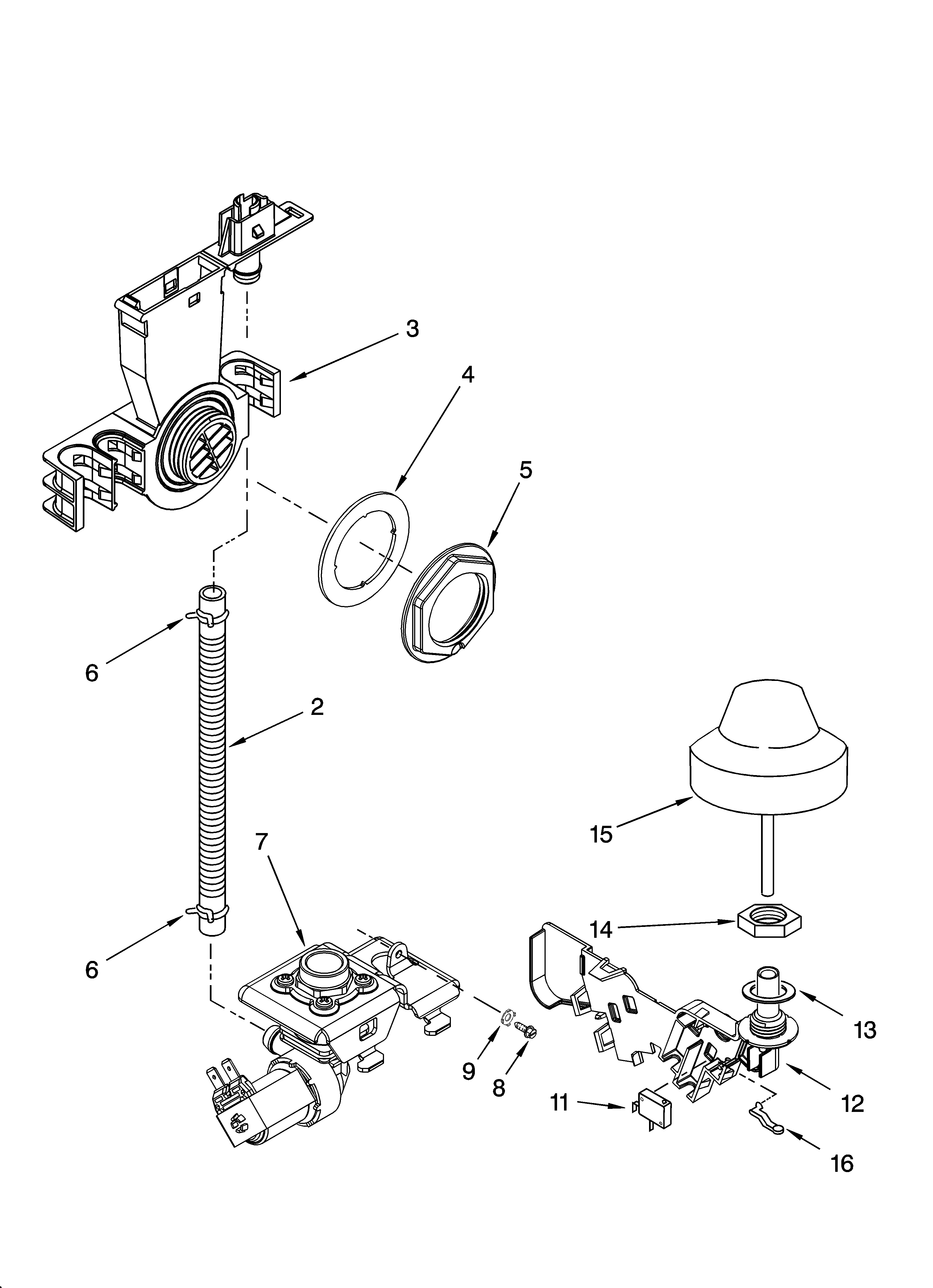 KitchenAid KUDS01VMMT2 fill and overfill parts diagram