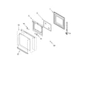 Whirlpool RBD275PDQ15 lower oven door parts diagram