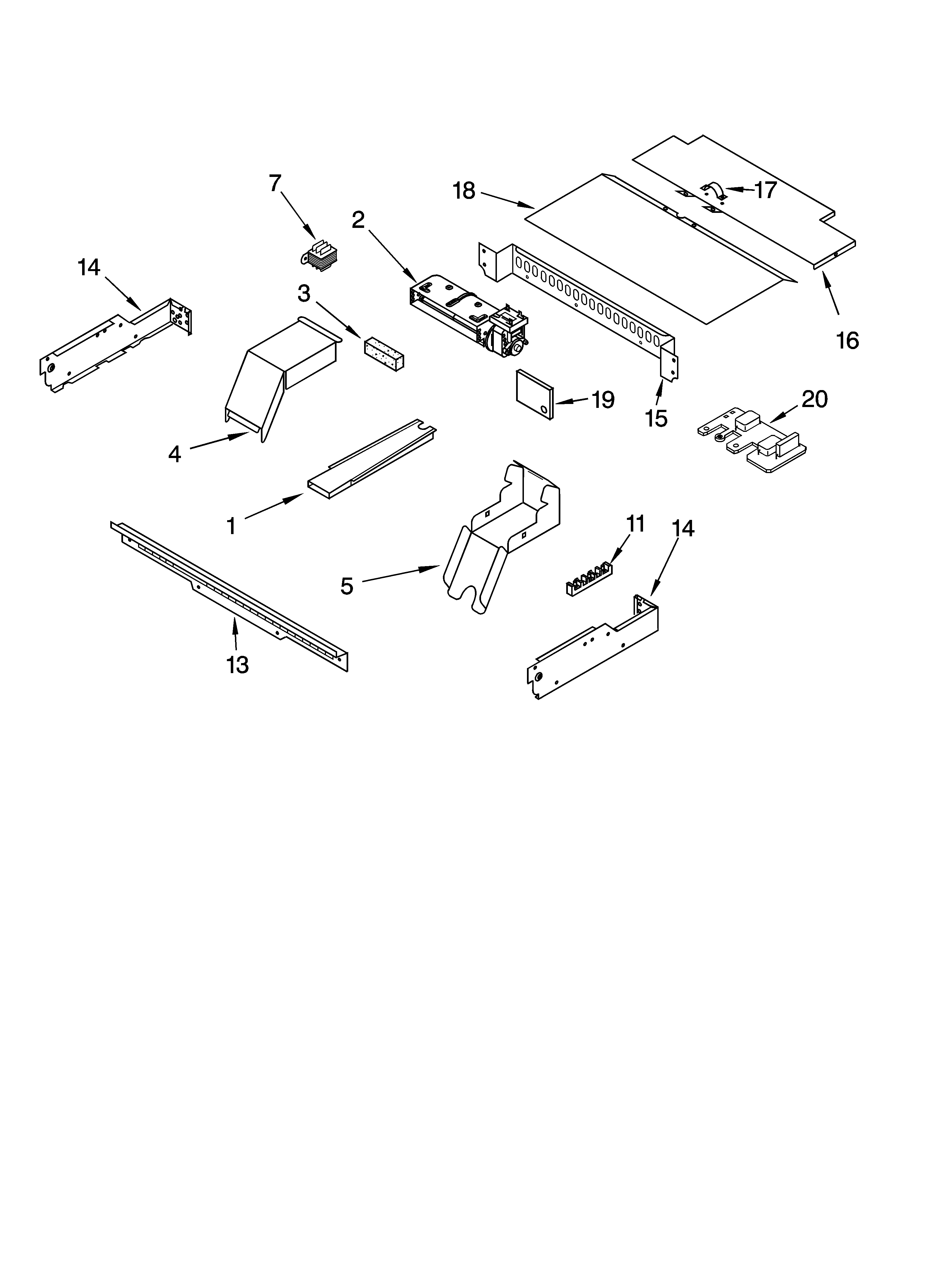Whirlpool RBD275PDS15 top venting parts, optional parts diagram