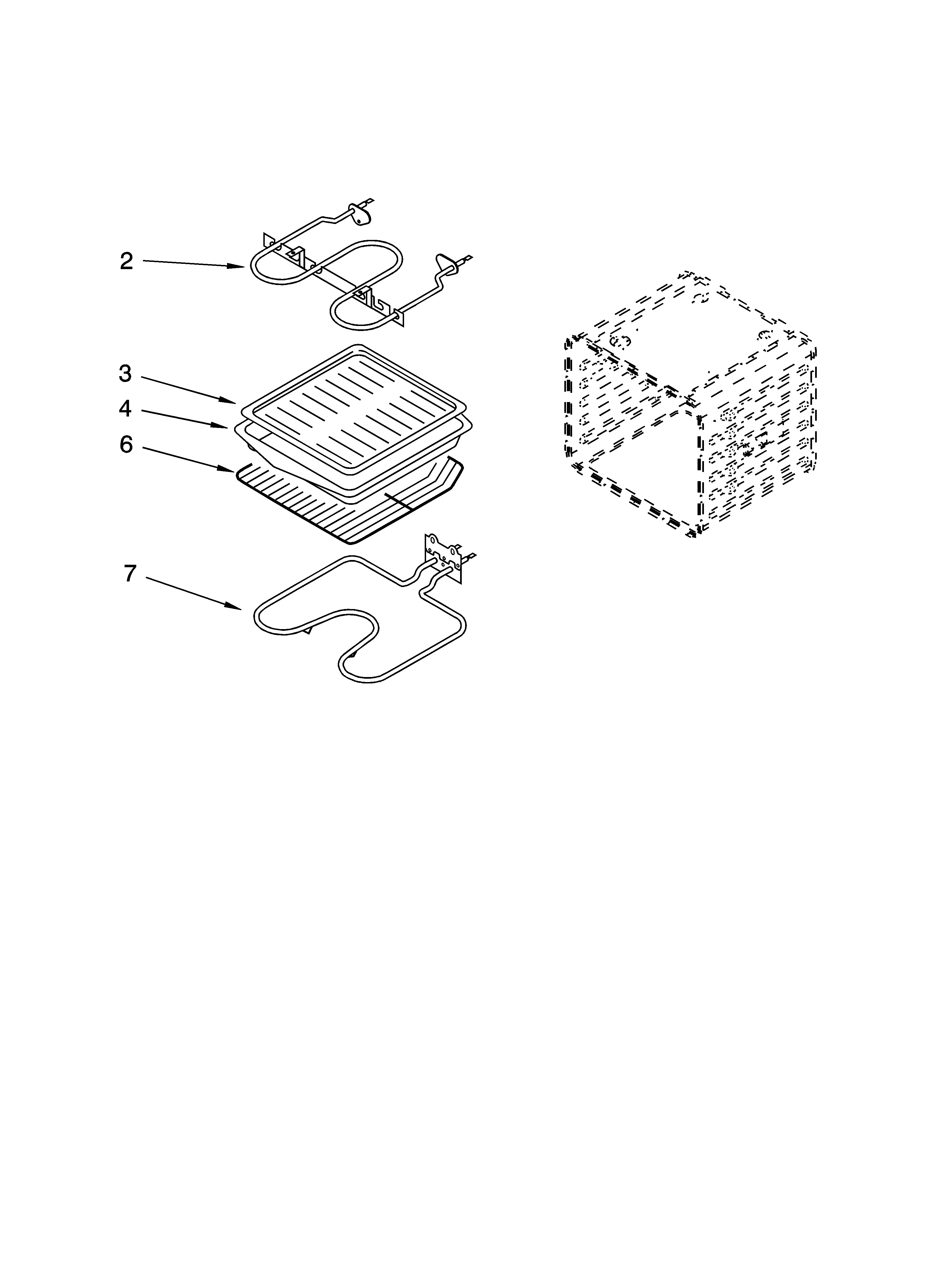 Whirlpool RBD305PDT15 internal oven parts diagram