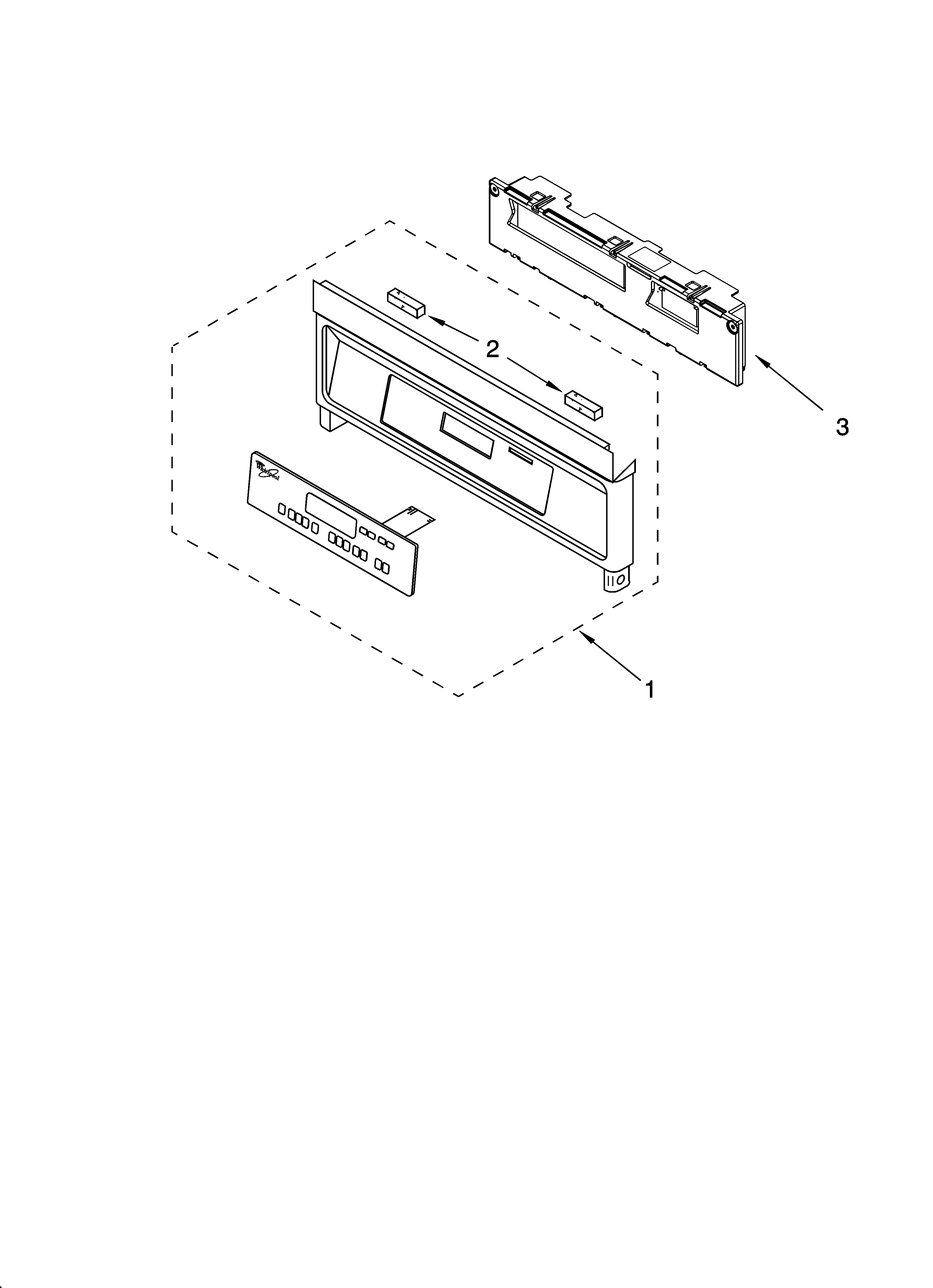 Whirlpool RS675PXGB14 control panel parts diagram