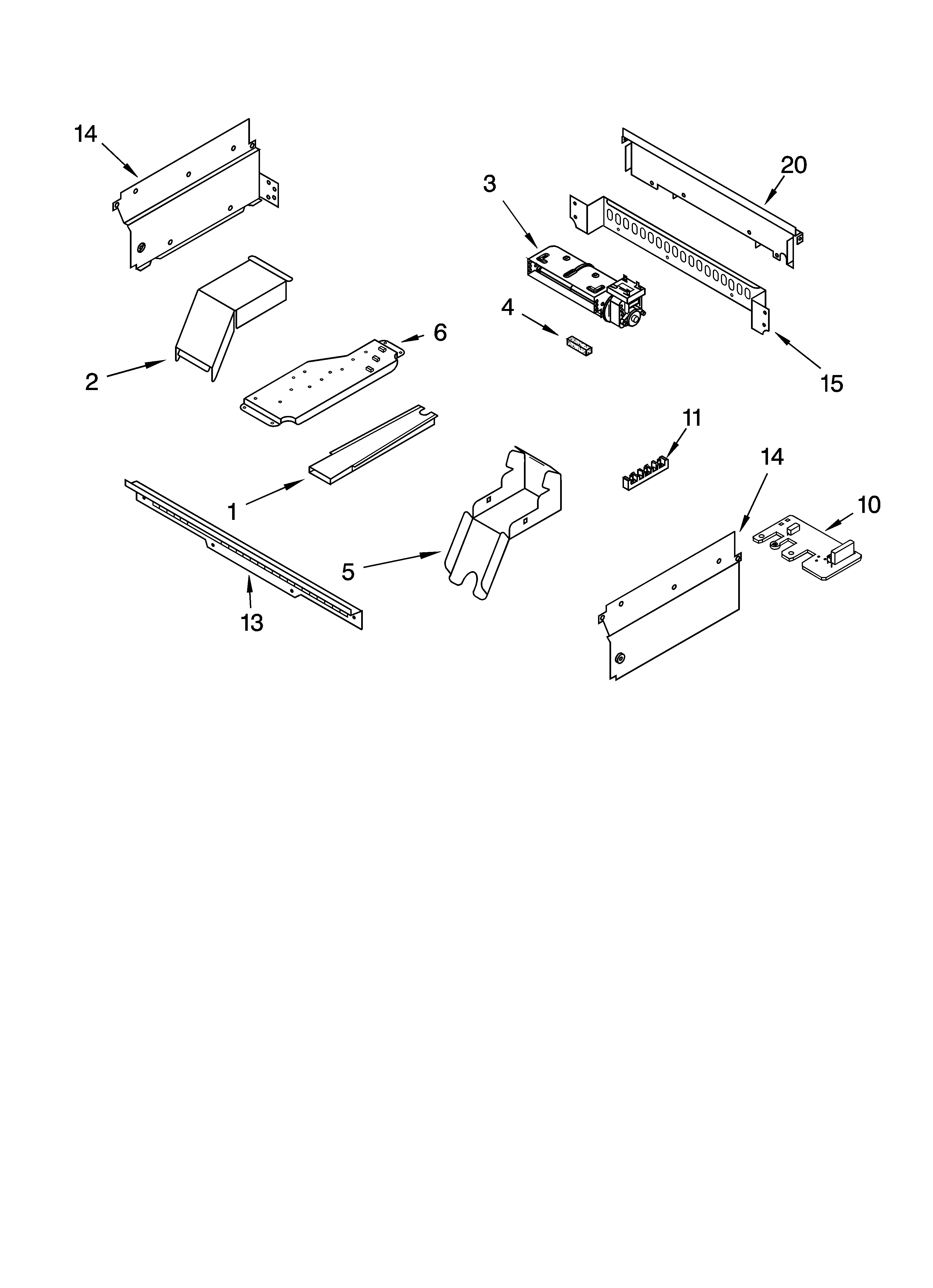 Whirlpool RS675PXGB14 top venting parts, optional parts diagram