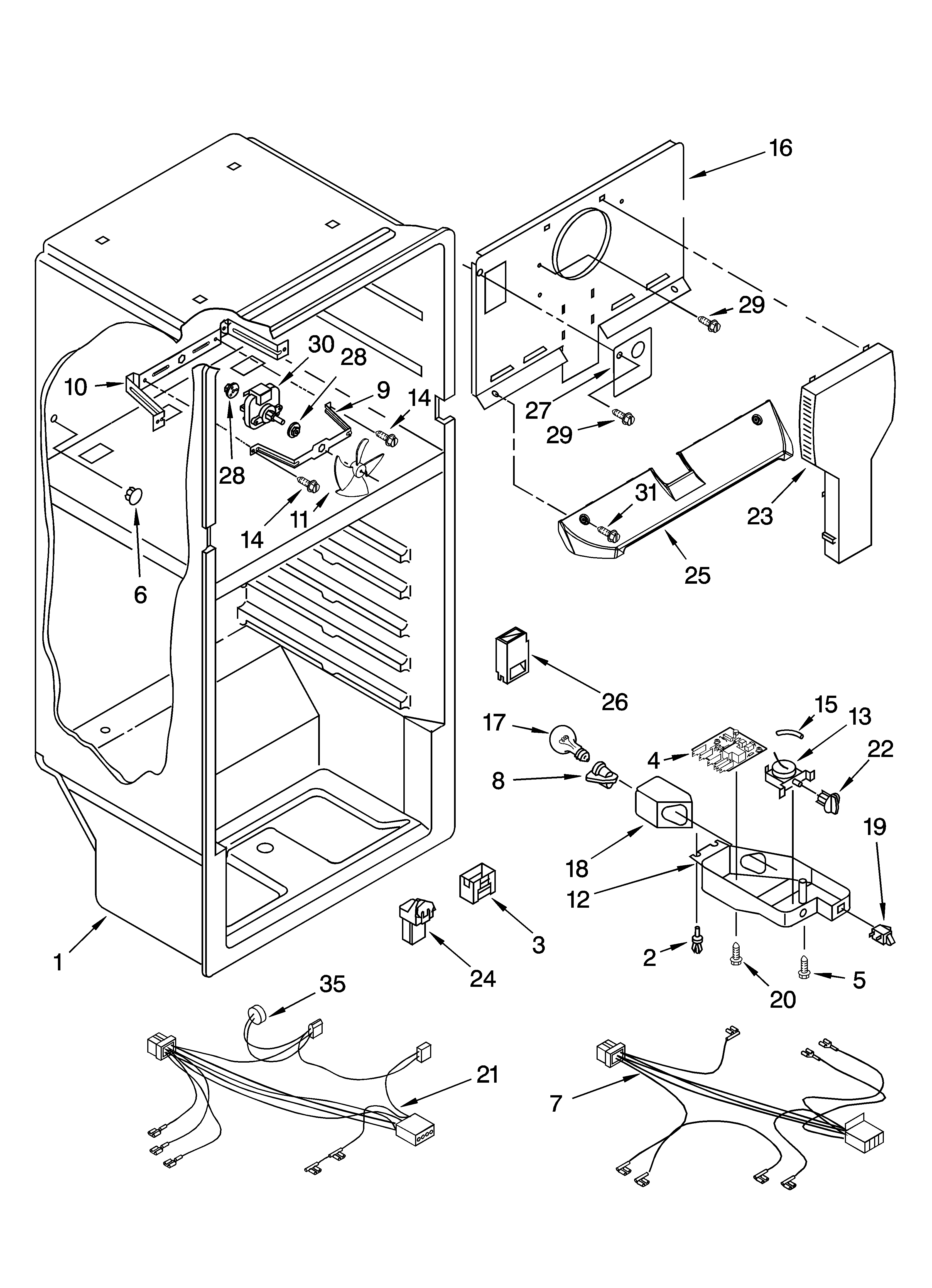 Roper RT18BKXKQ03 liner parts diagram