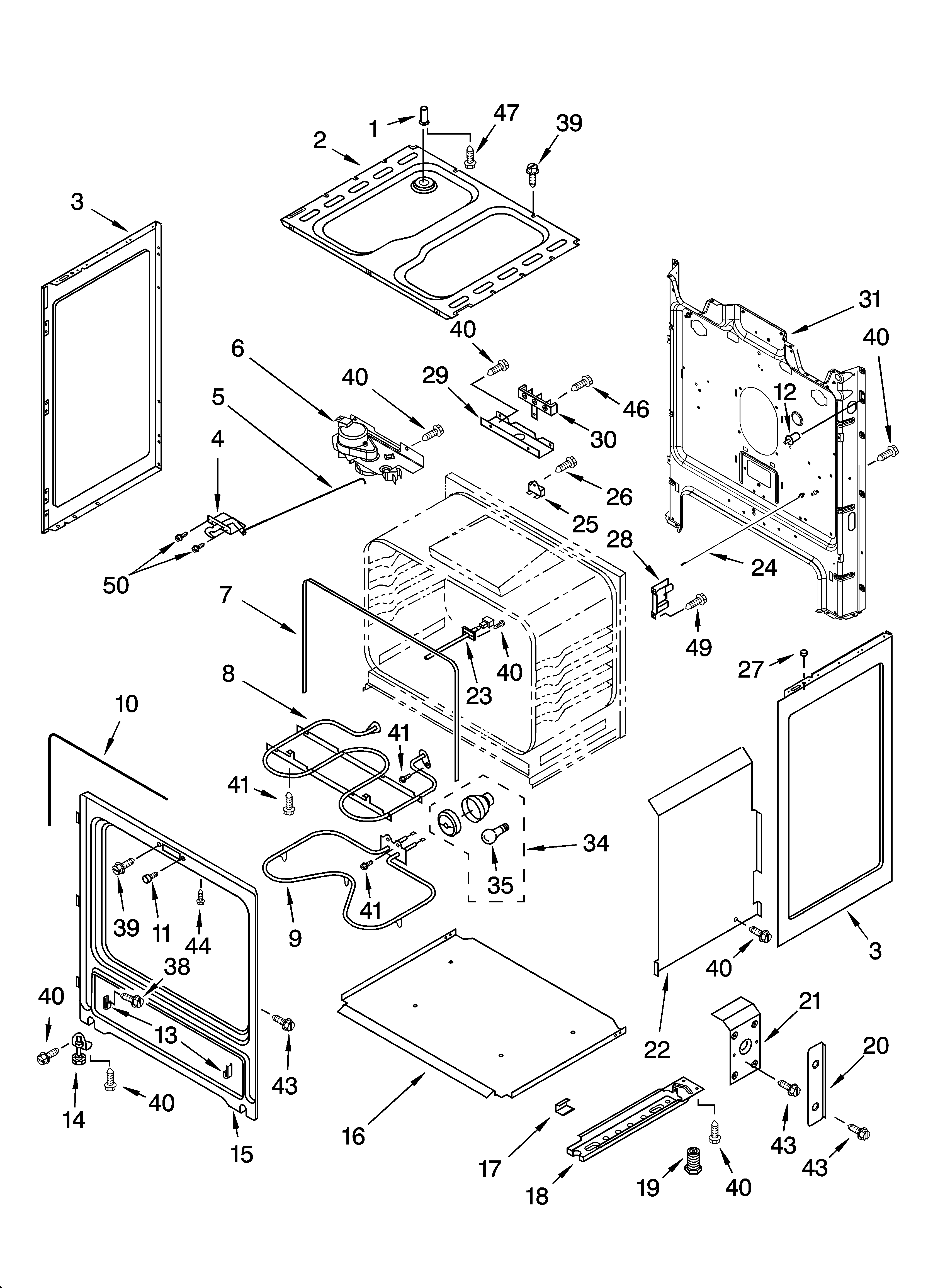 Estate TES325MQ1 chassis parts diagram