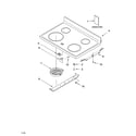 Whirlpool WERE4200PQ1 cooktop parts diagram