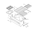 Whirlpool WERE4200PQ1 drawer & broiler parts diagram
