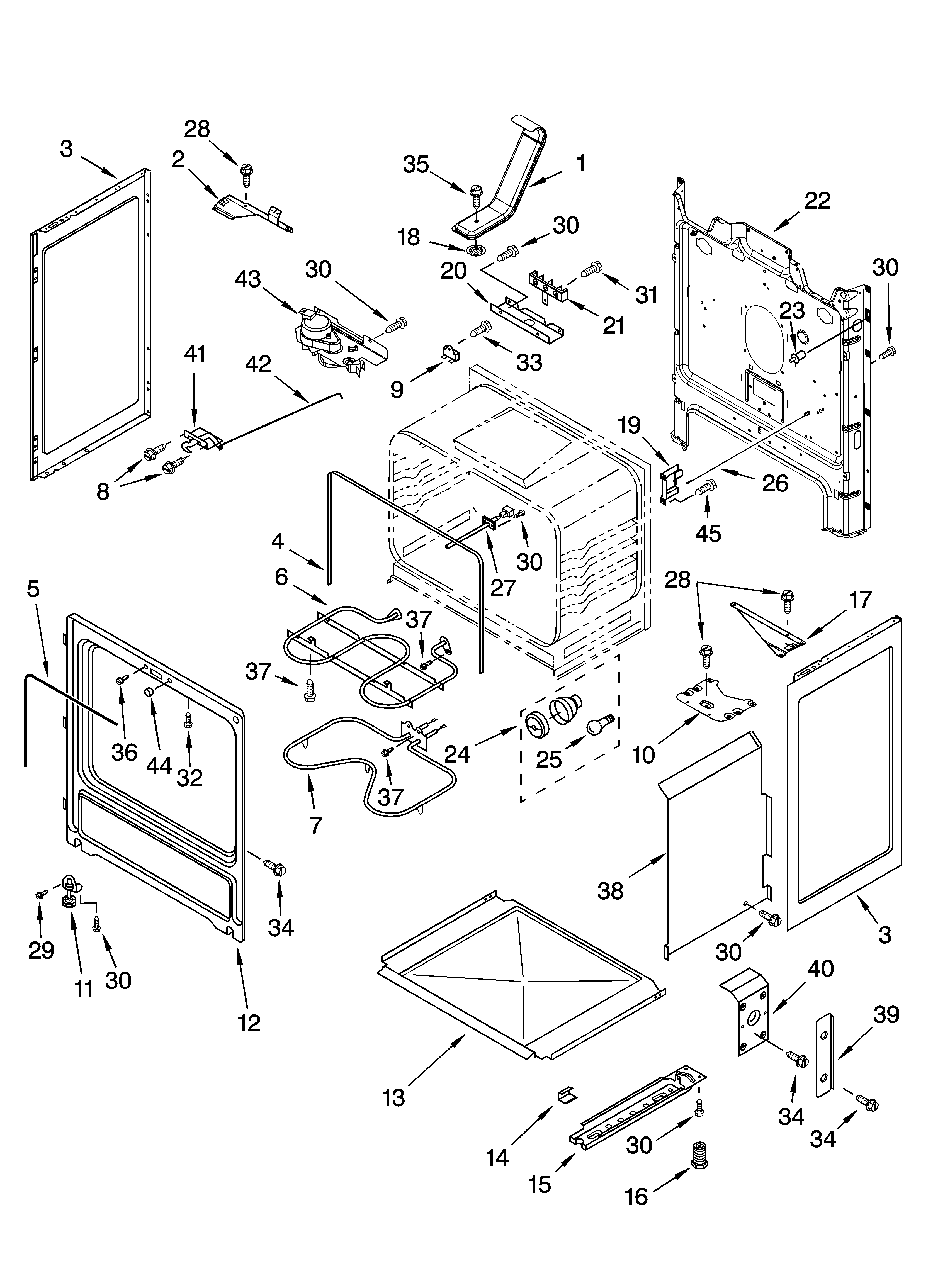 Whirlpool WERP4110PT1 chassis parts diagram