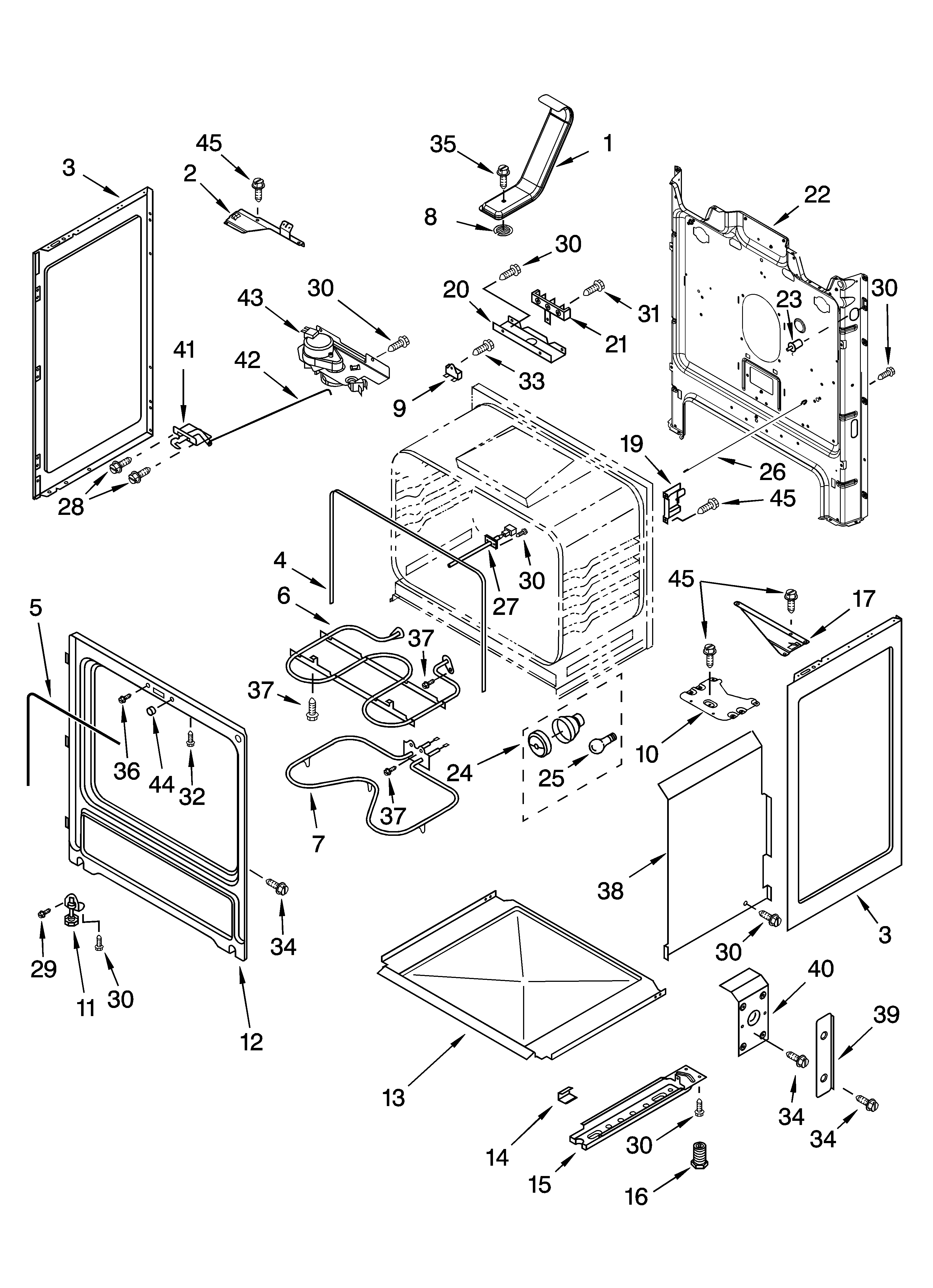 Whirlpool WERP4210PQ1 chassis parts diagram