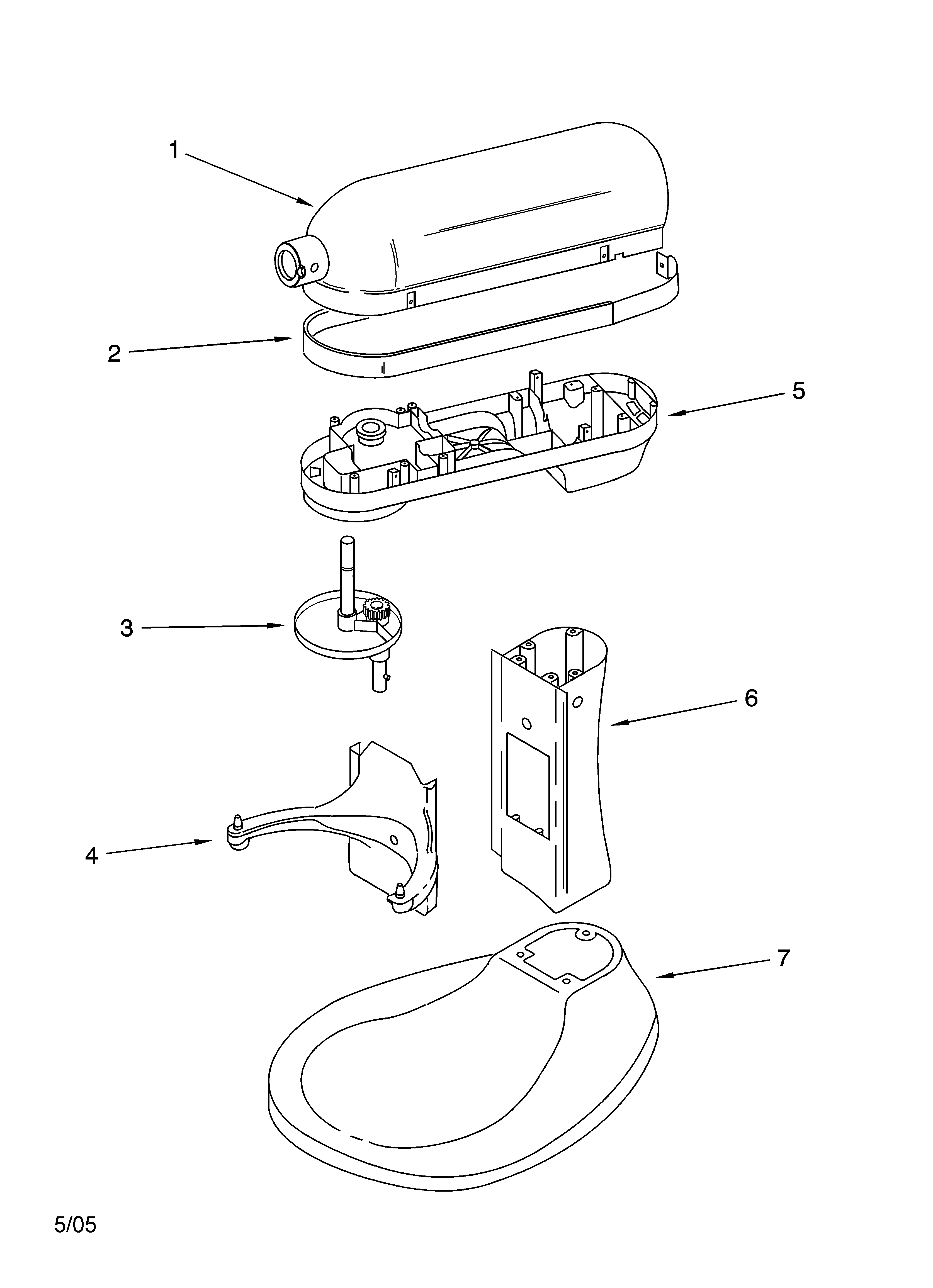 KitchenAid 4KB25G1XER3 color variation parts diagram