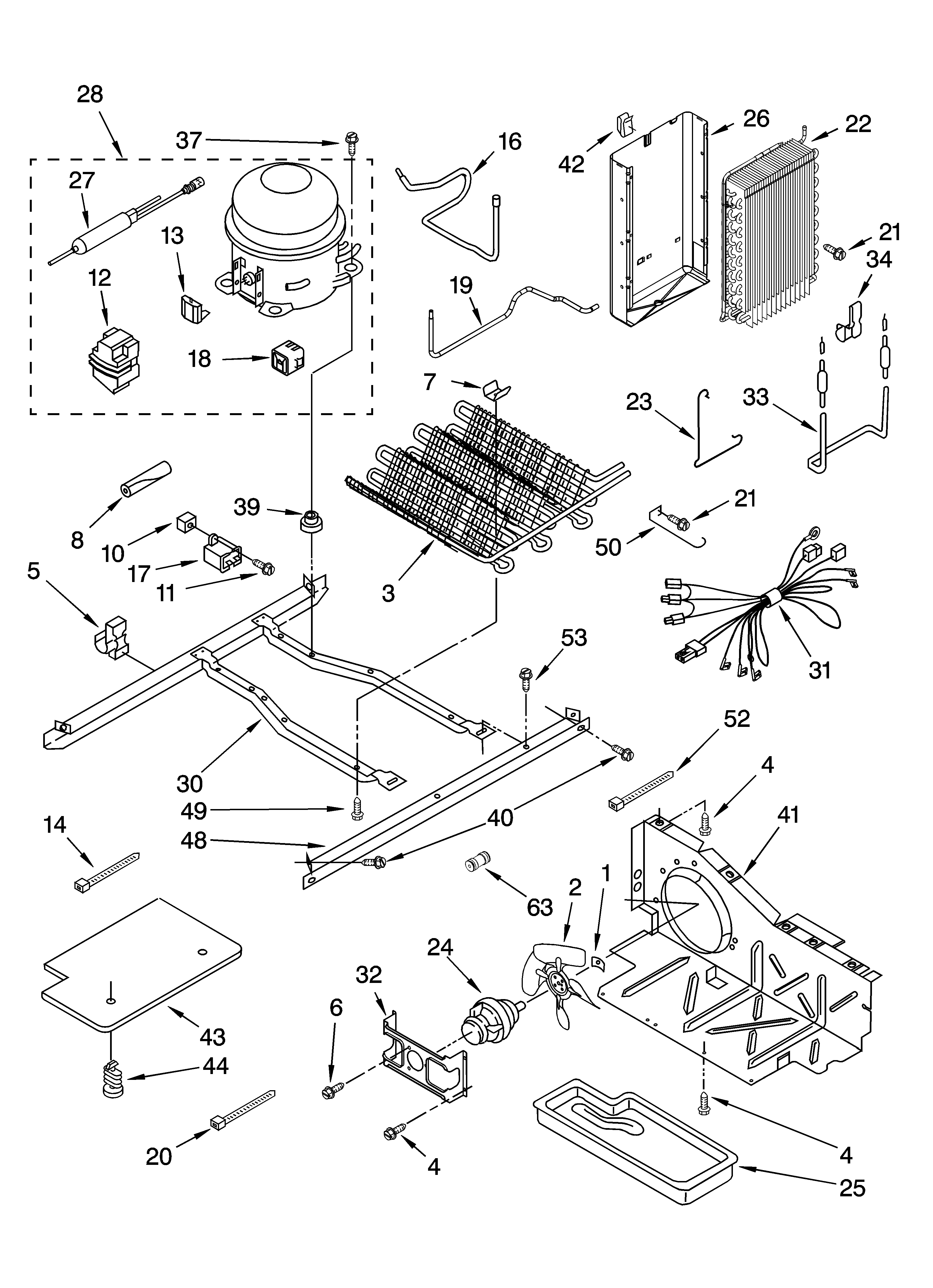 Whirlpool 5VES3FHGRS00 unit parts diagram