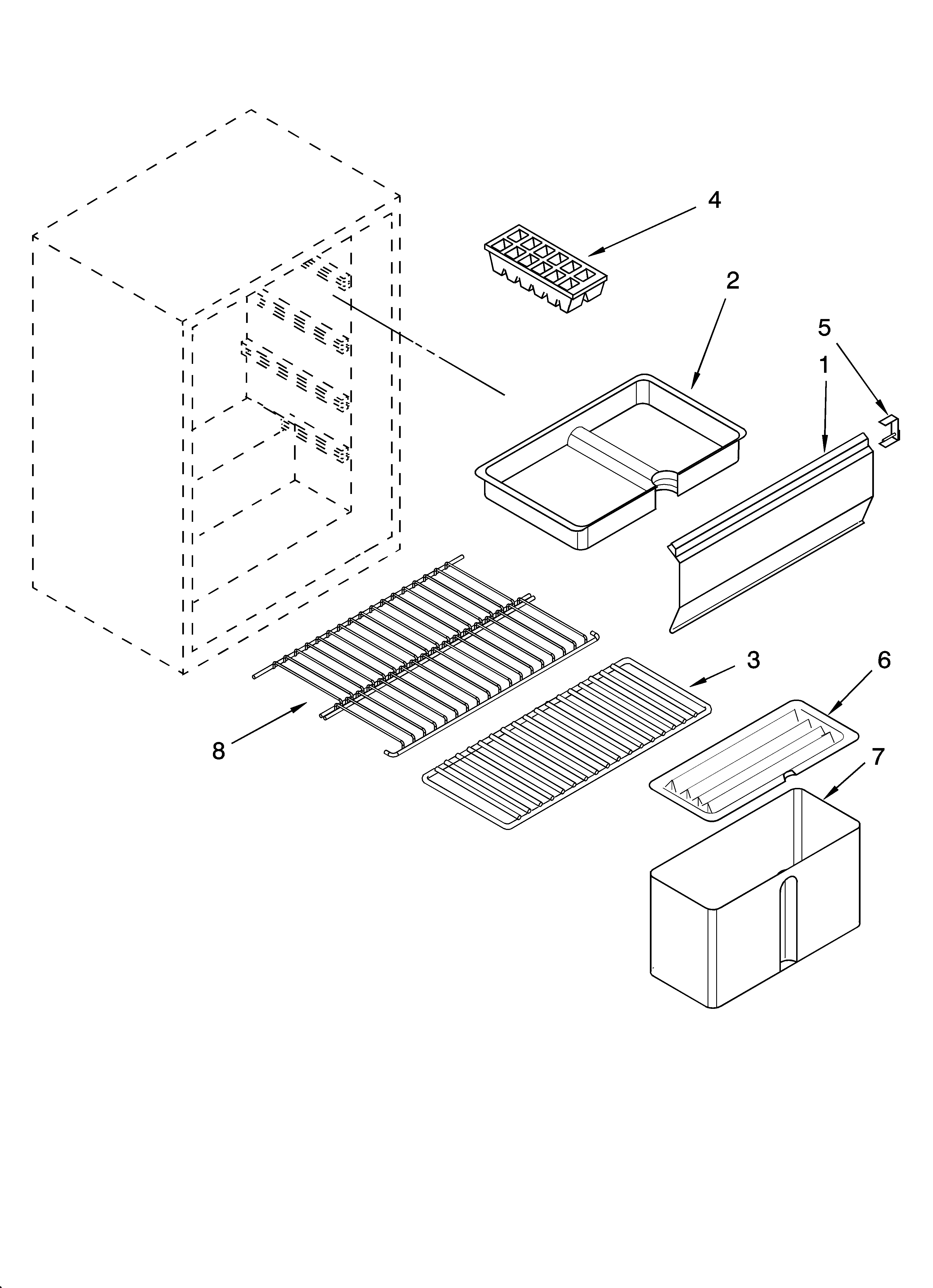 Whirlpool EL05CCXRB00 shelf parts diagram
