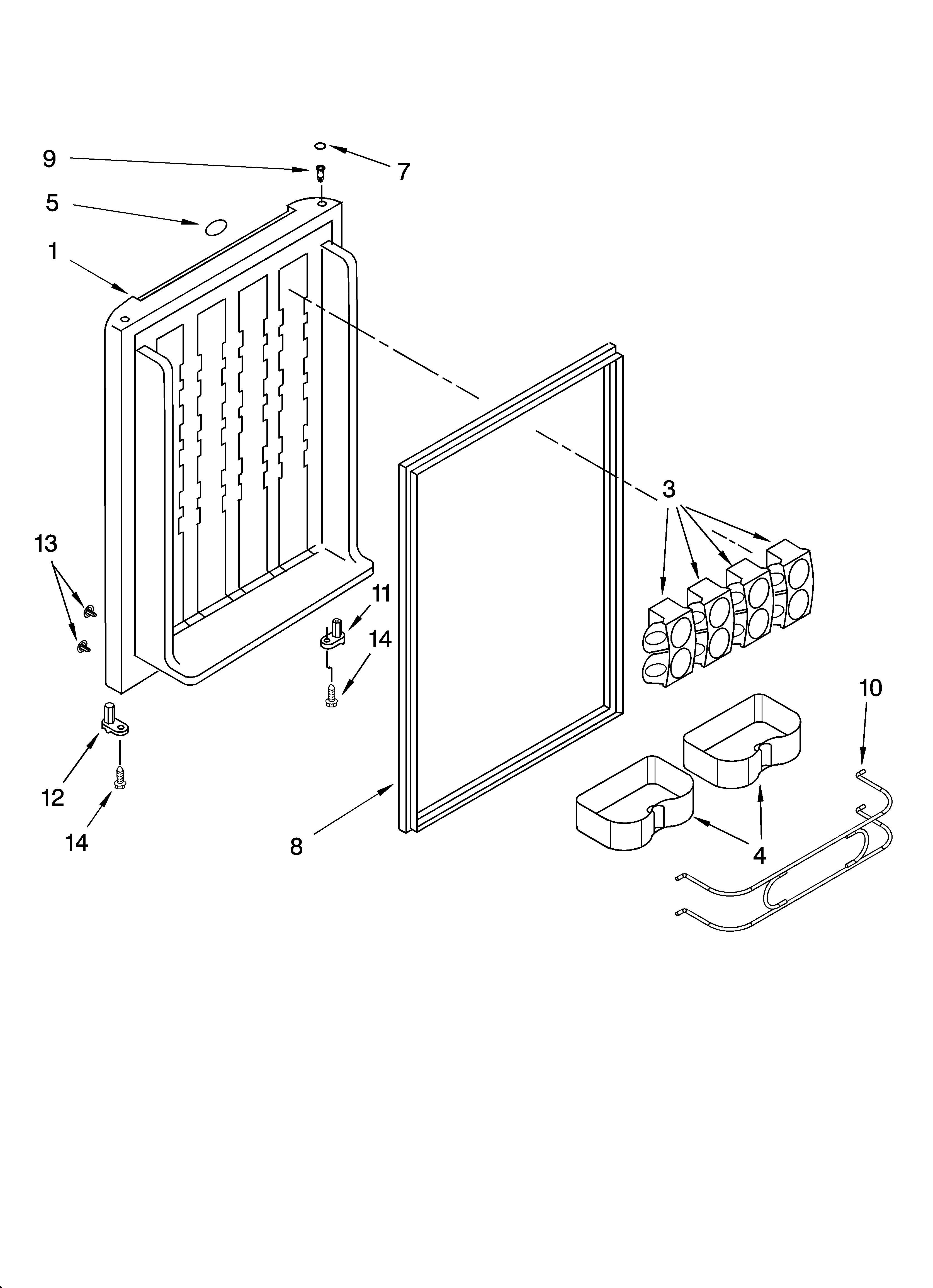 Whirlpool EL05CCXRB00 door parts diagram