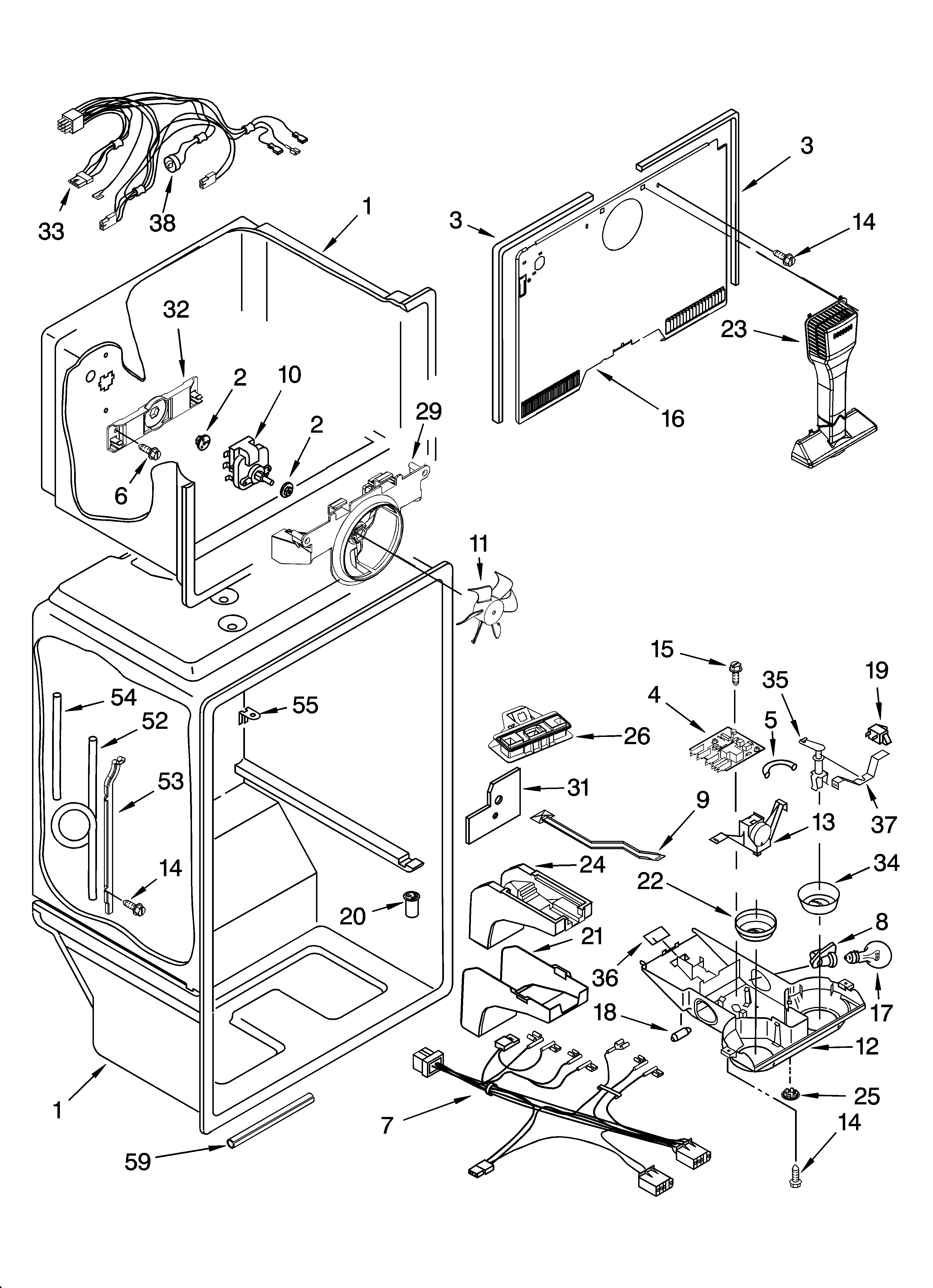 Whirlpool ET9FHTXMT02 liner parts diagram
