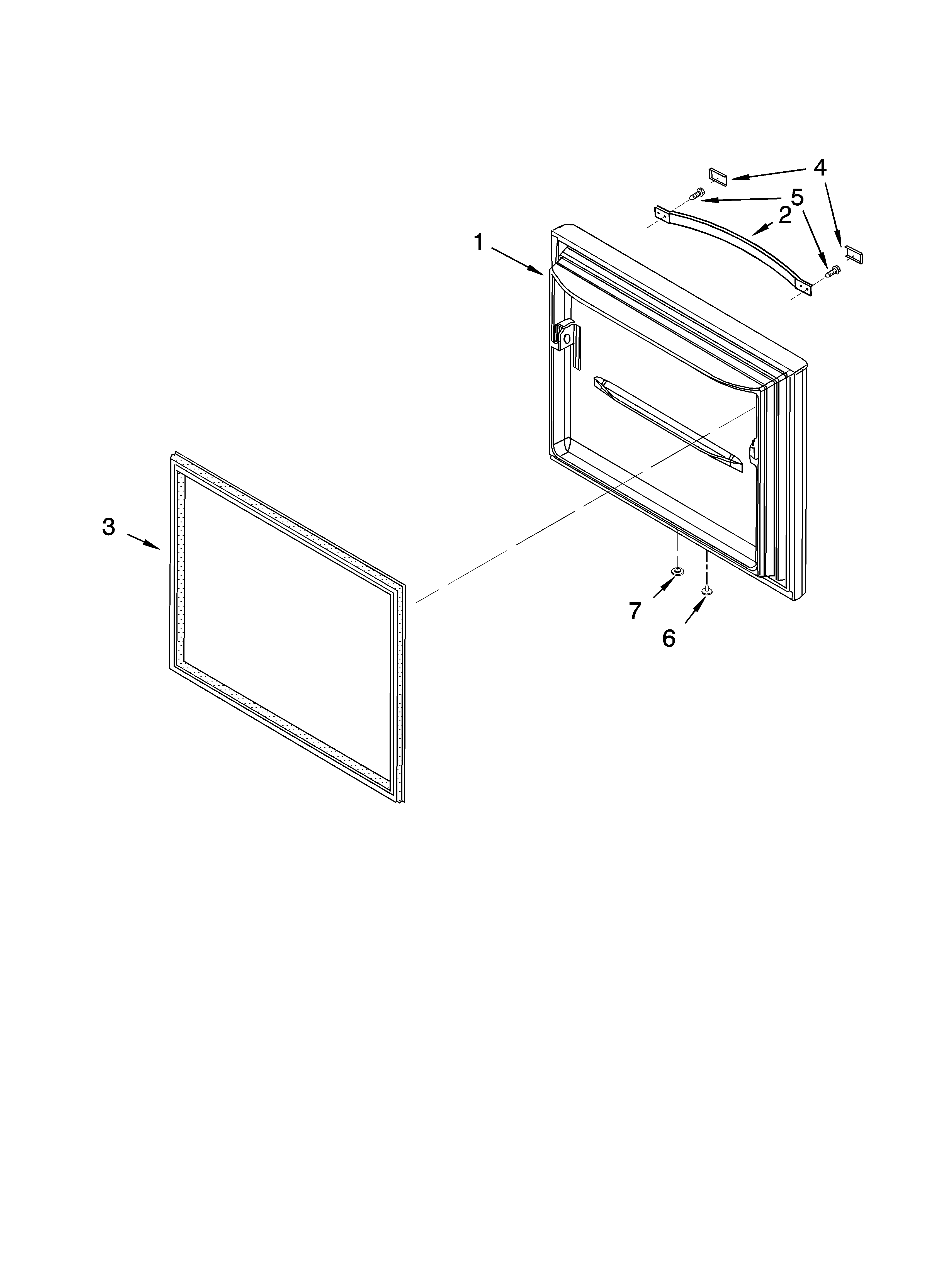 Whirlpool GB2SHDXPB00 freezer door parts diagram