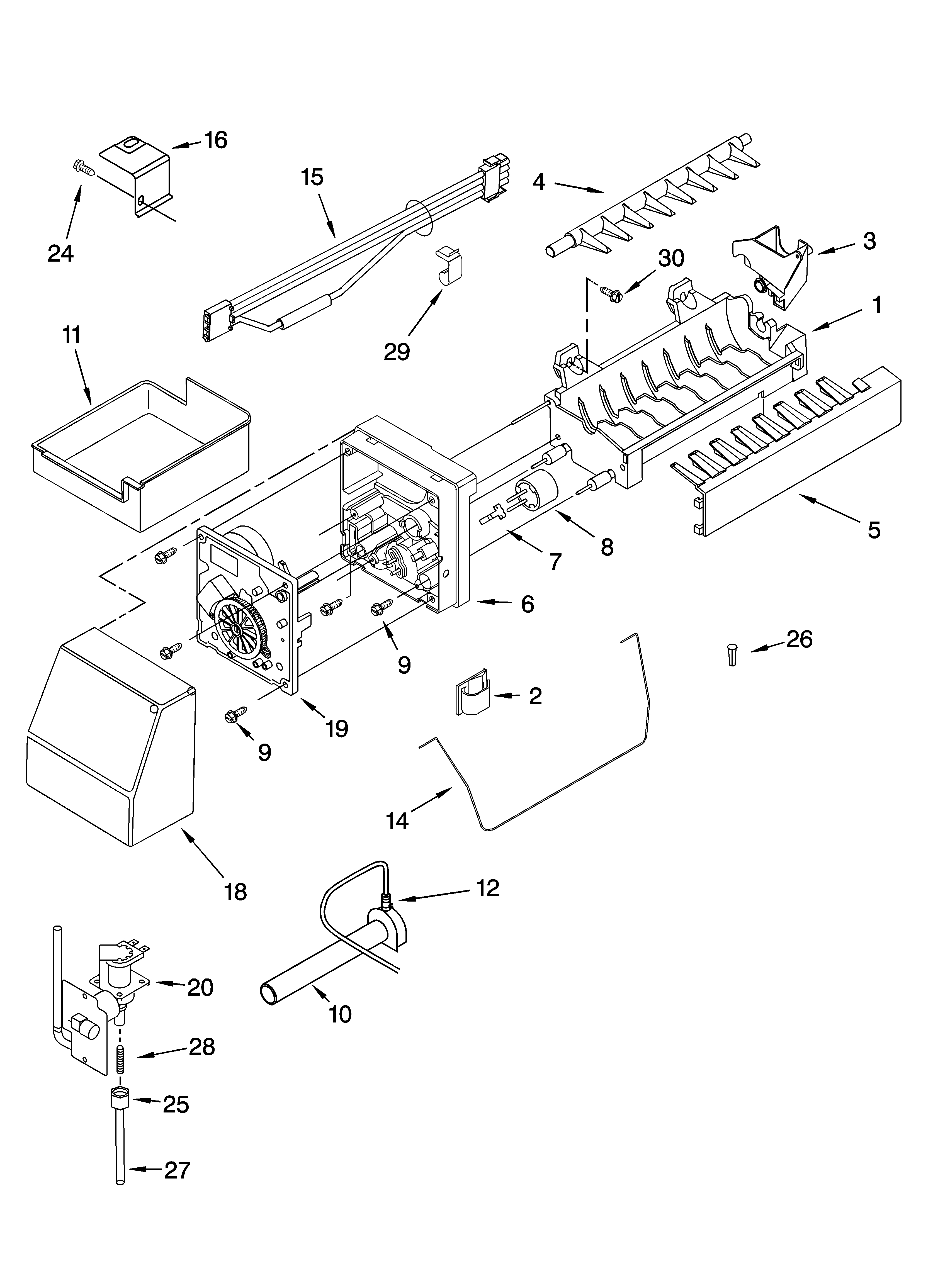 Whirlpool GB2SHDXPB00 icemaker parts, optional parts diagram