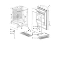 KitchenAid KBCA06XPWH00 door and shelf parts diagram