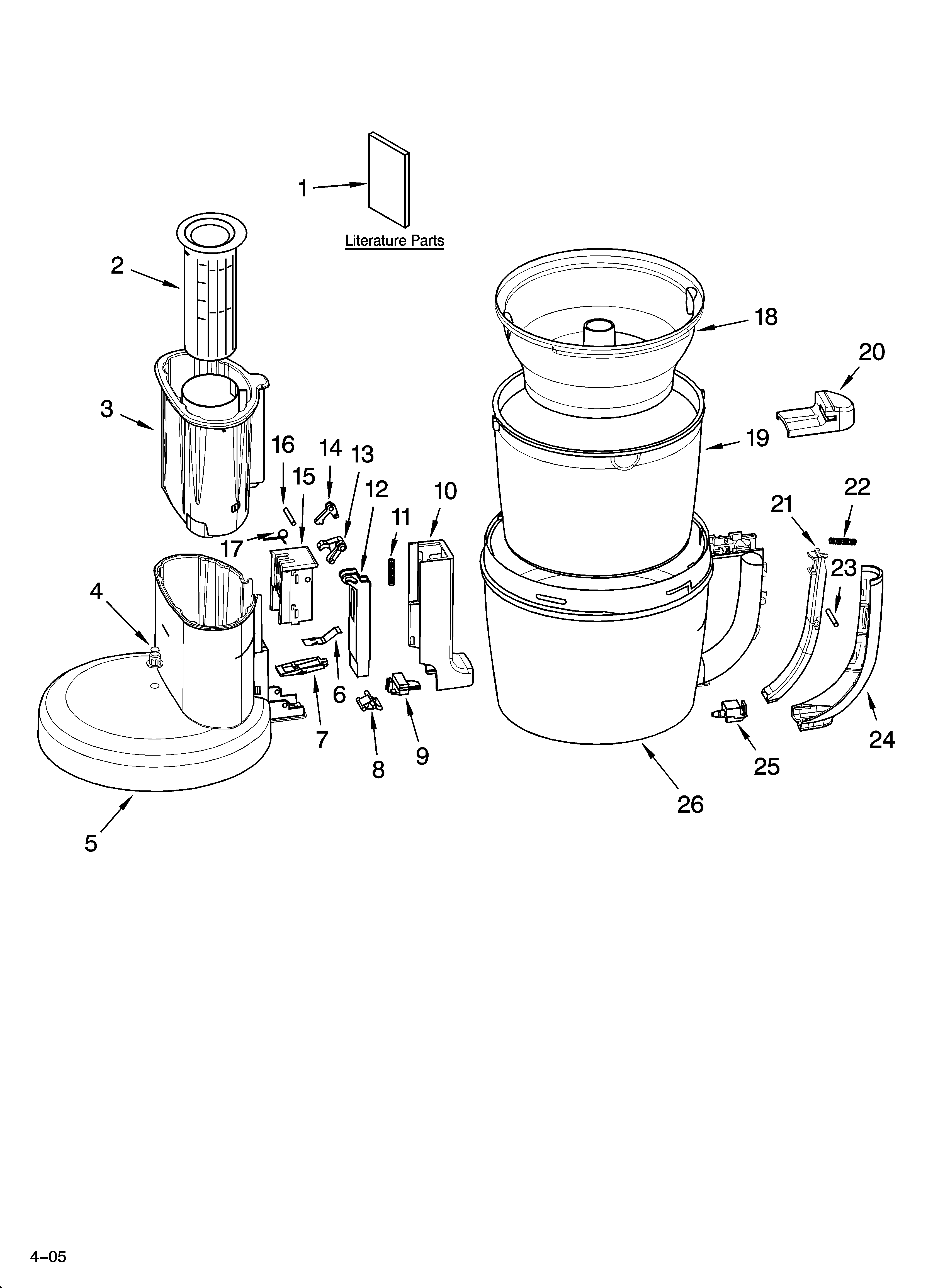 KitchenAid KPFP850 bowl assembly parts diagram