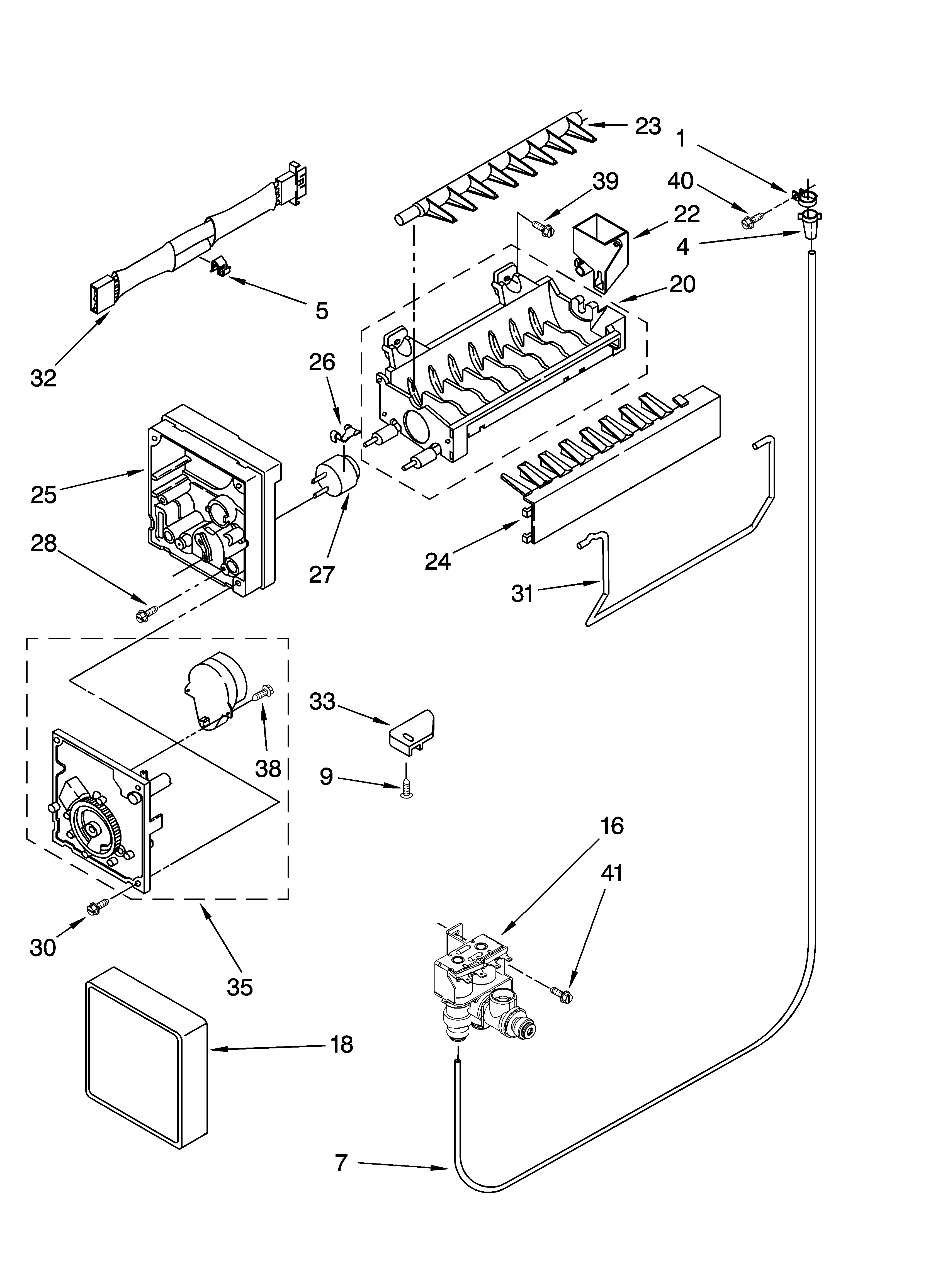 KitchenAid KTLA22EMSS02 icemaker parts diagram