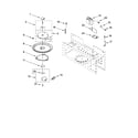 Whirlpool MH2155XPB1 magnetron and turntable parts diagram