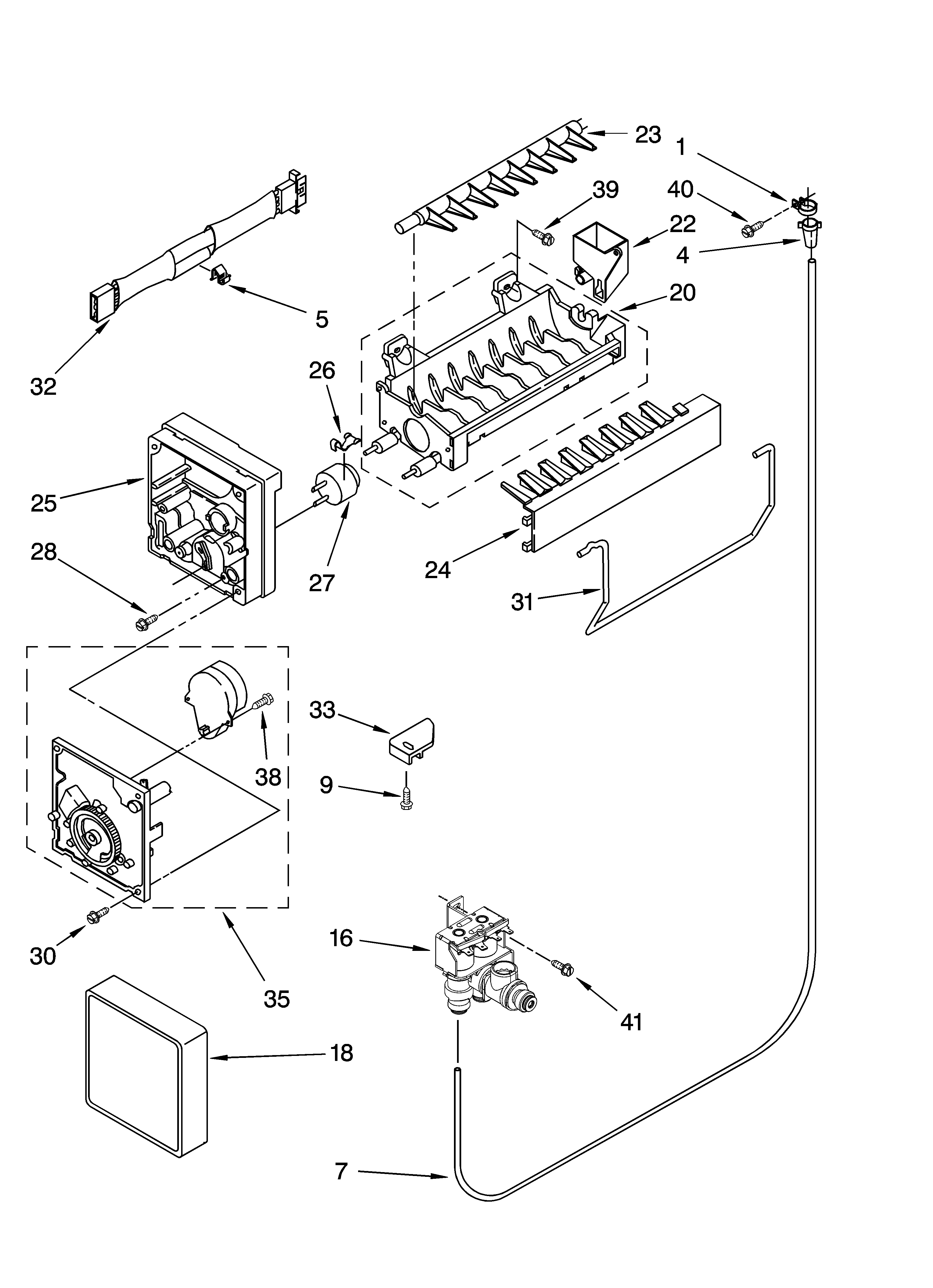 KitchenAid KTRC22EMWH03 icemaker parts diagram