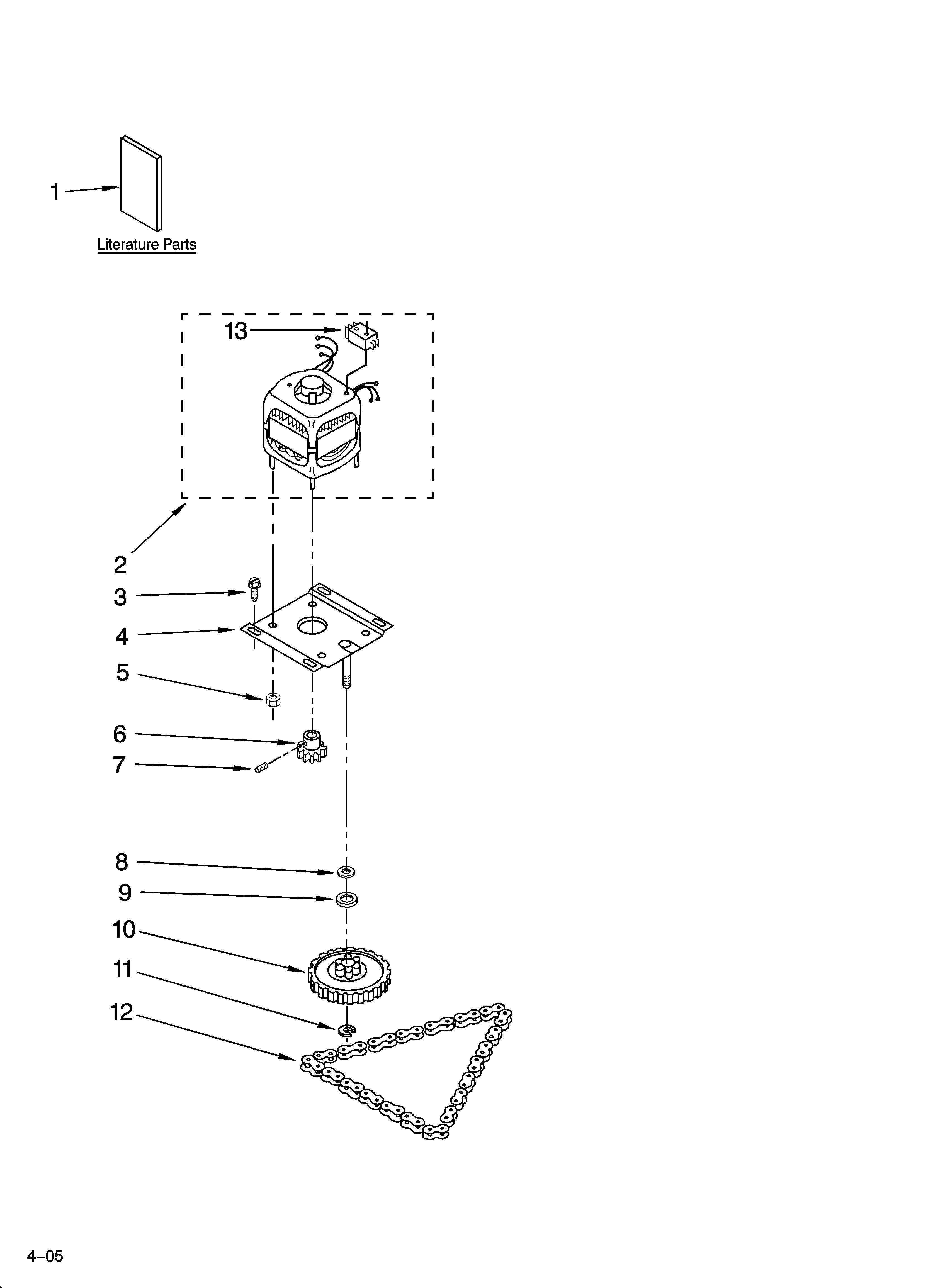 KitchenAid KCCC151JWH1 motor and drive parts diagram
