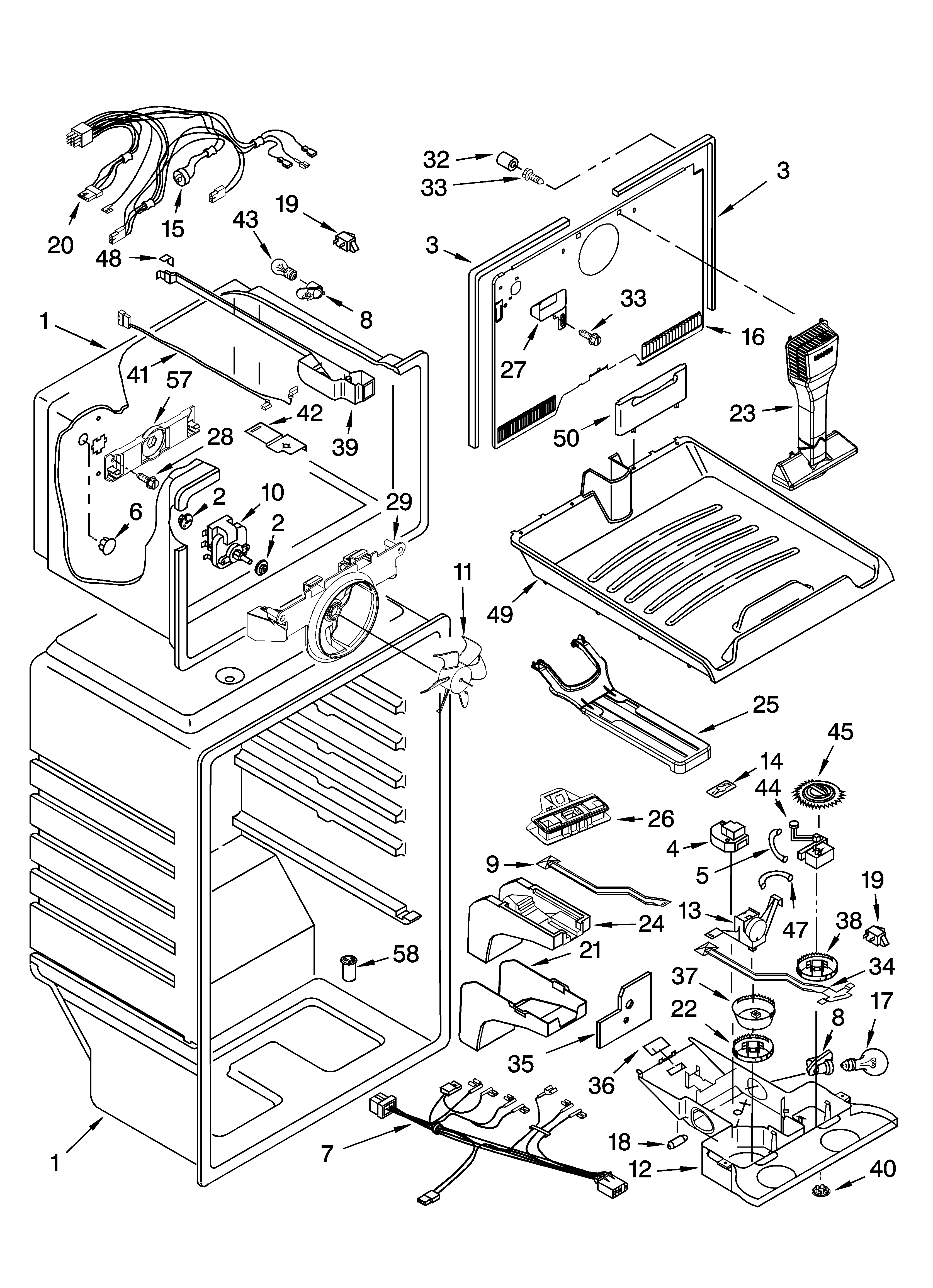 KitchenAid KTRC19KMWH02 liner parts diagram