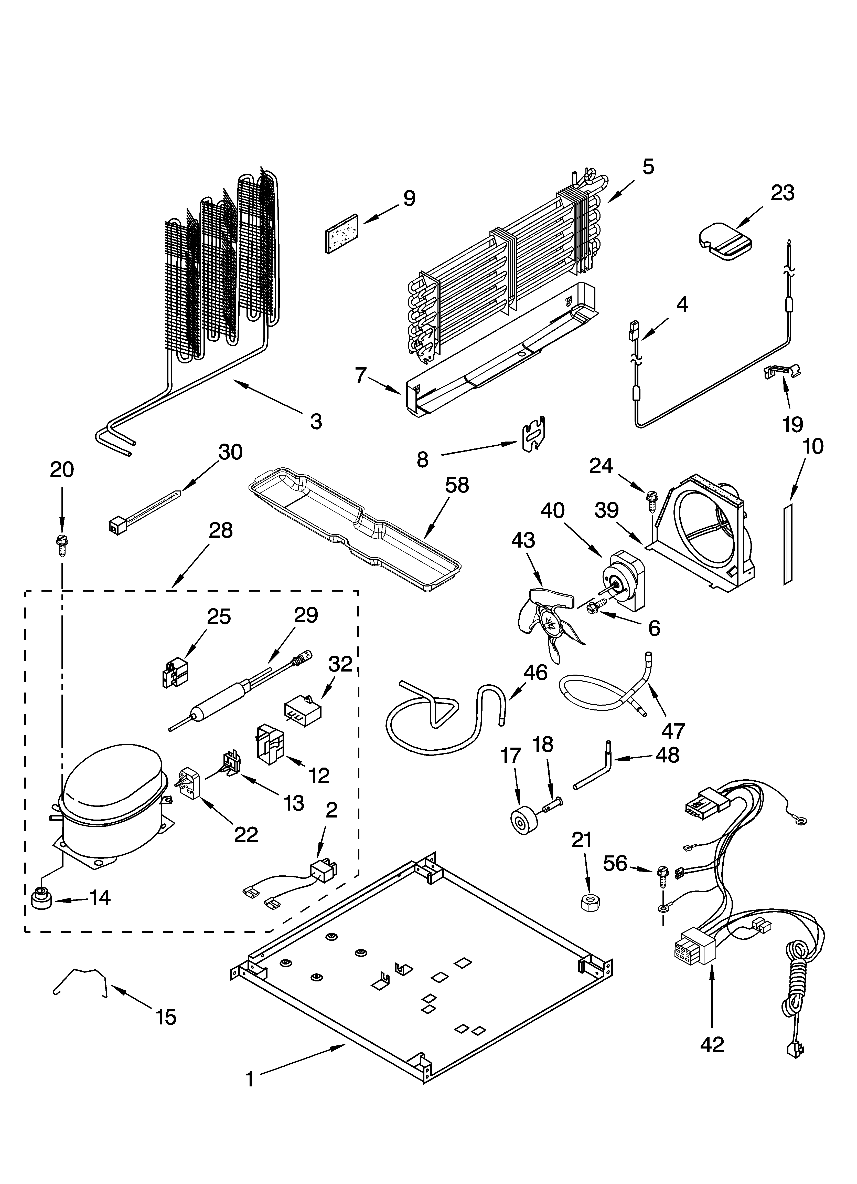 KitchenAid KTRC19KMWH02 unit parts diagram