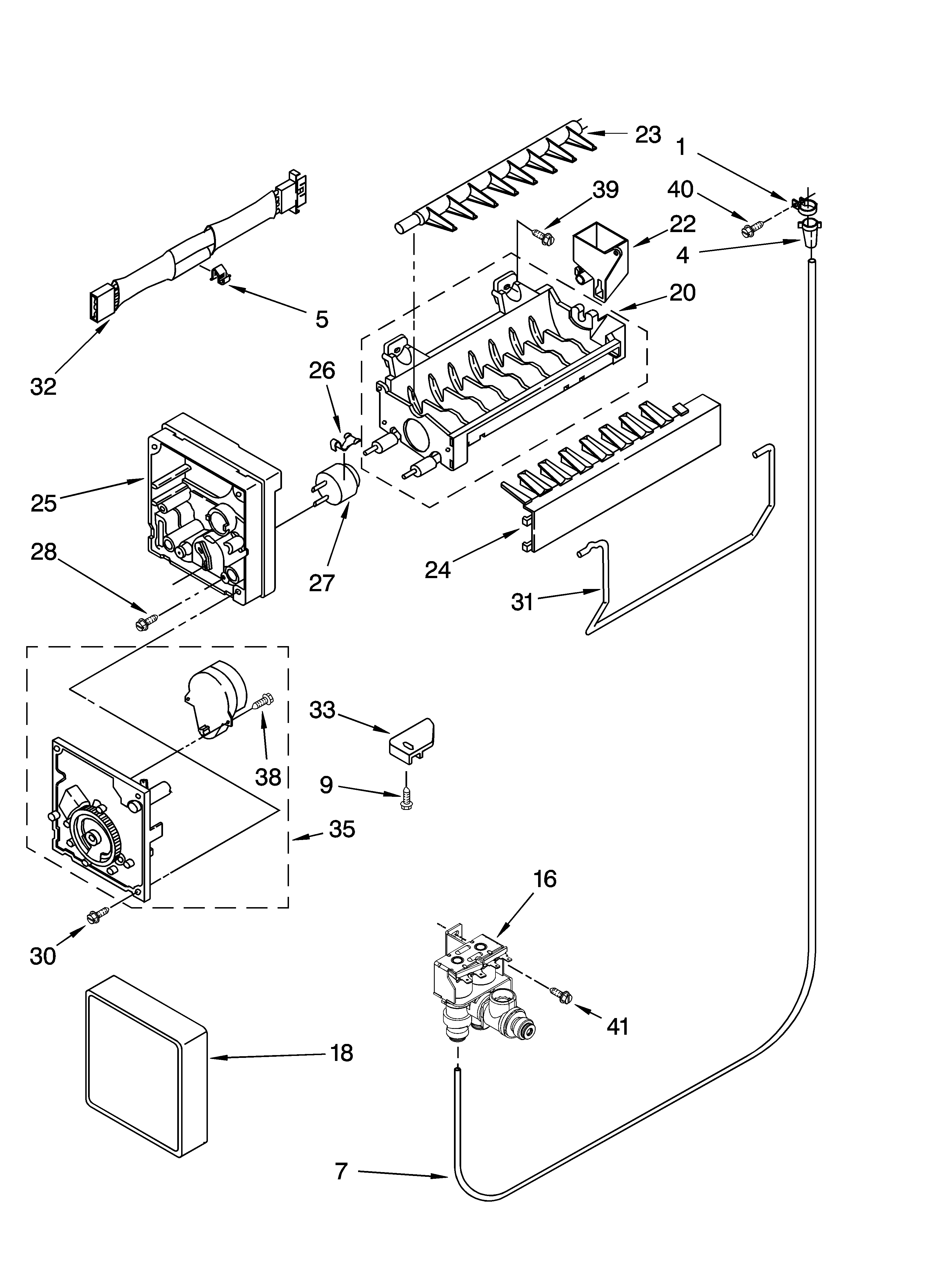 KitchenAid KTRP22EMWH02 icemaker parts diagram
