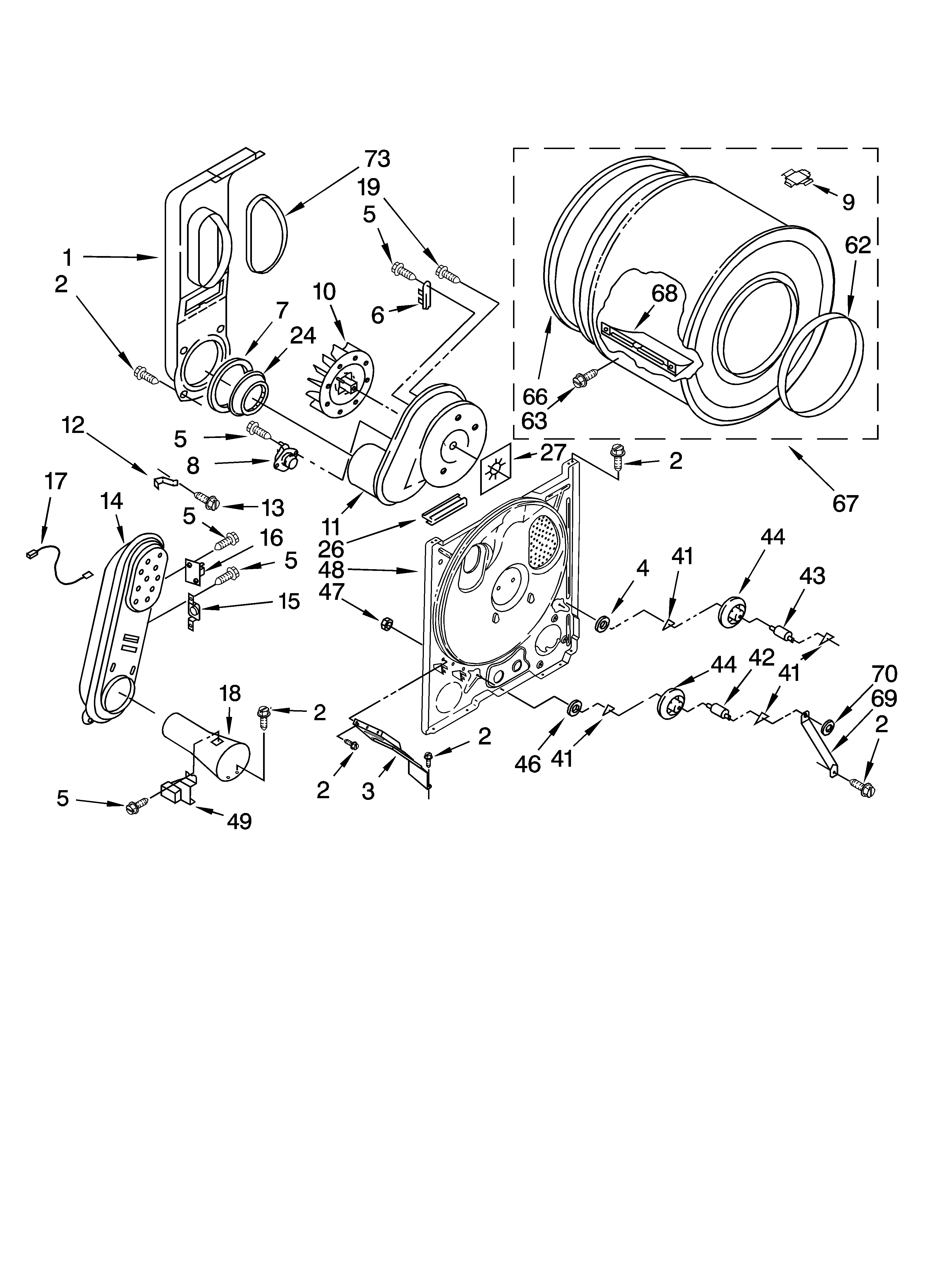 Estate TGDX540RQ0 bulkhead parts, optional parts (not included) diagram