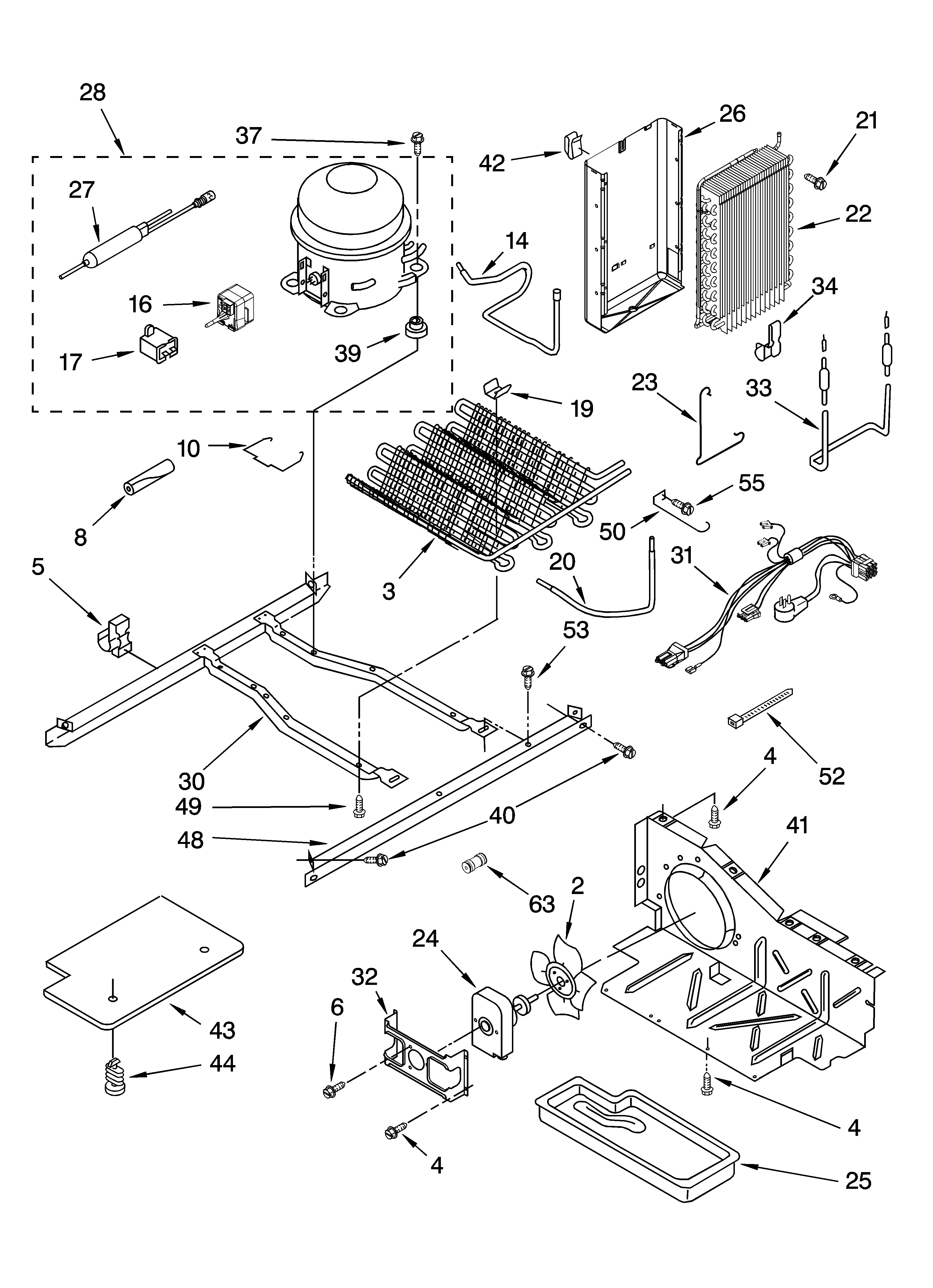 Whirlpool ED5CHQXKQ04 unit parts diagram
