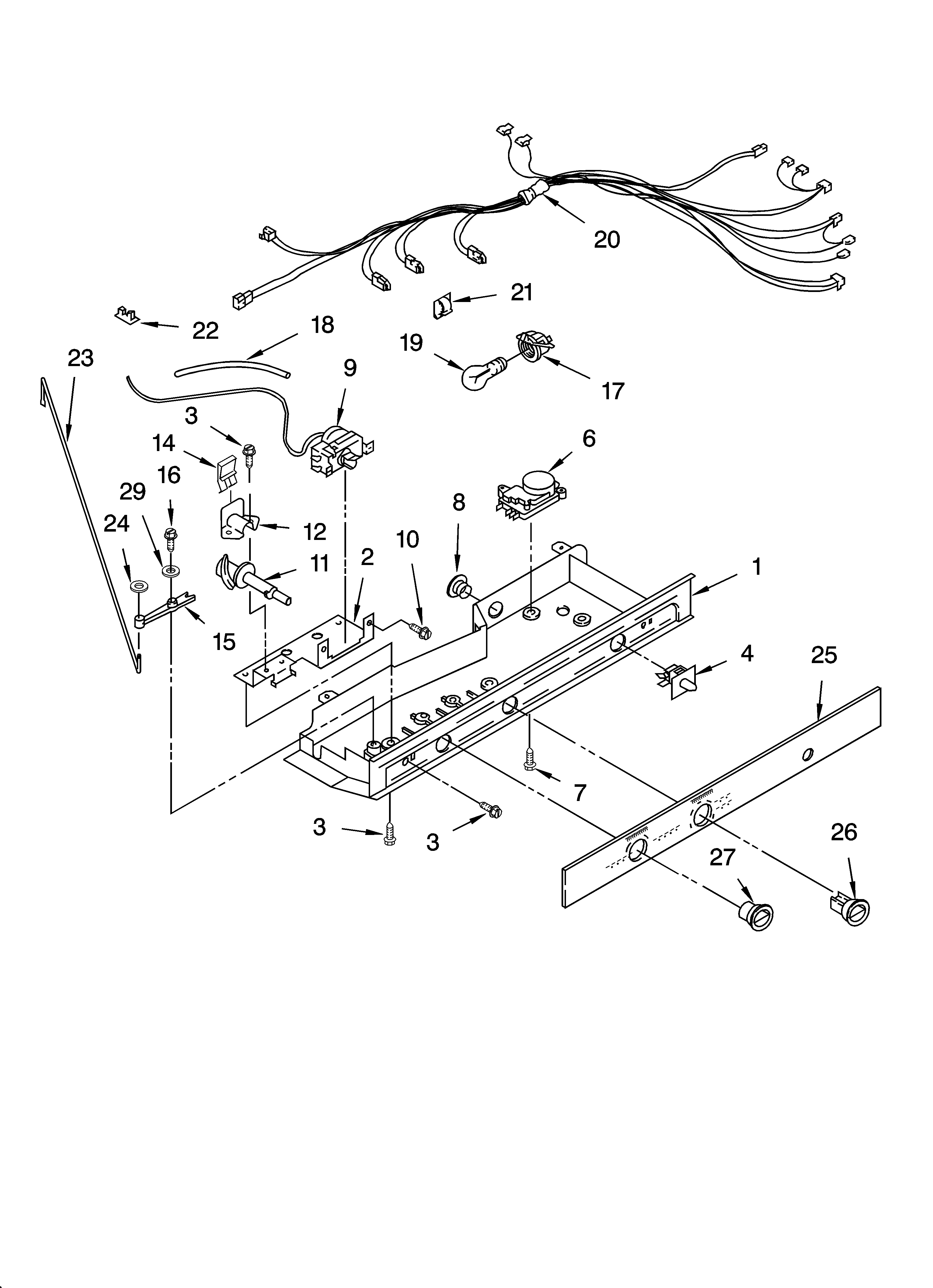 Whirlpool ED5CHQXKQ04 control parts diagram