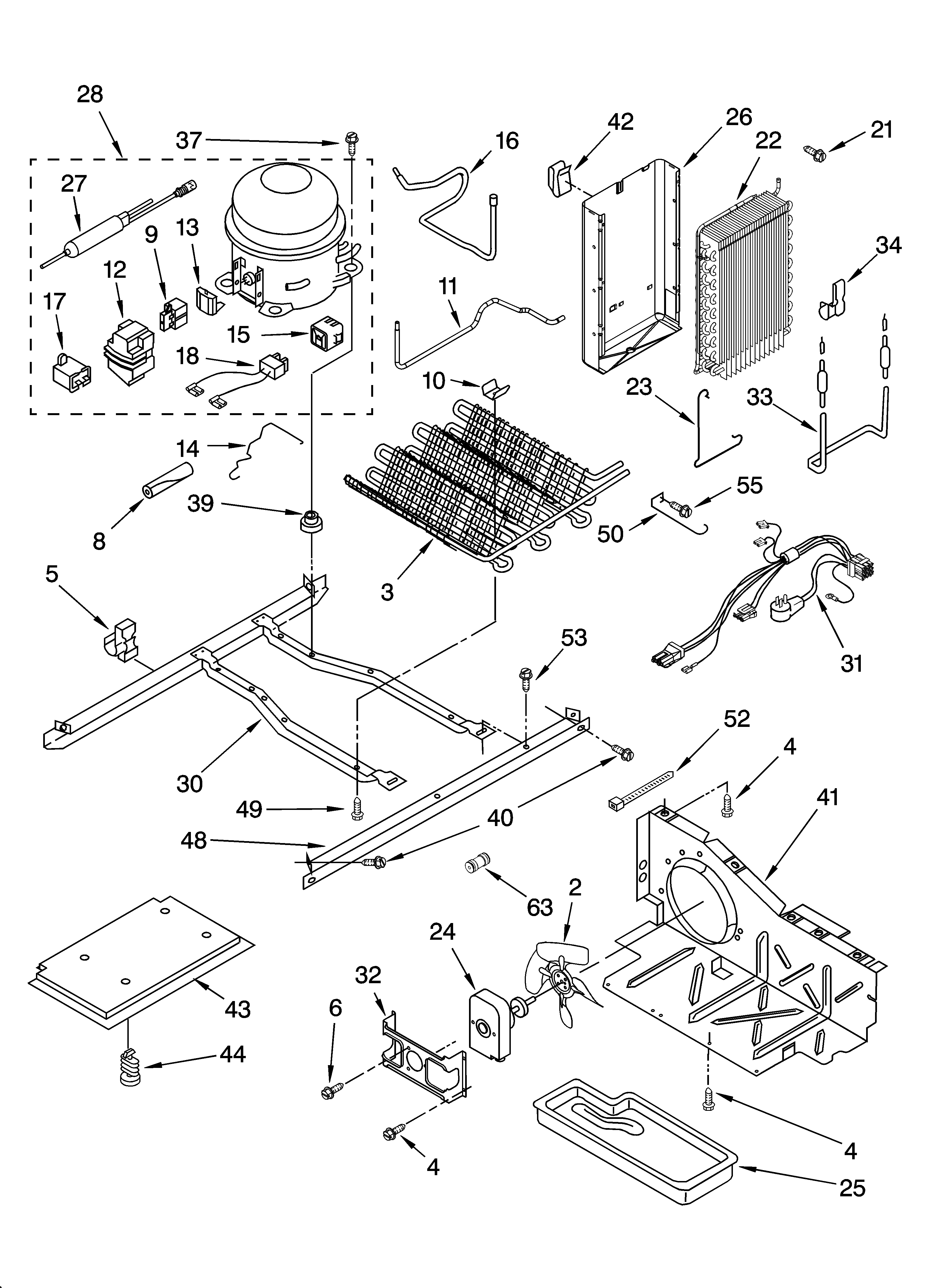 Whirlpool ED5NHGXRL00 unit parts diagram