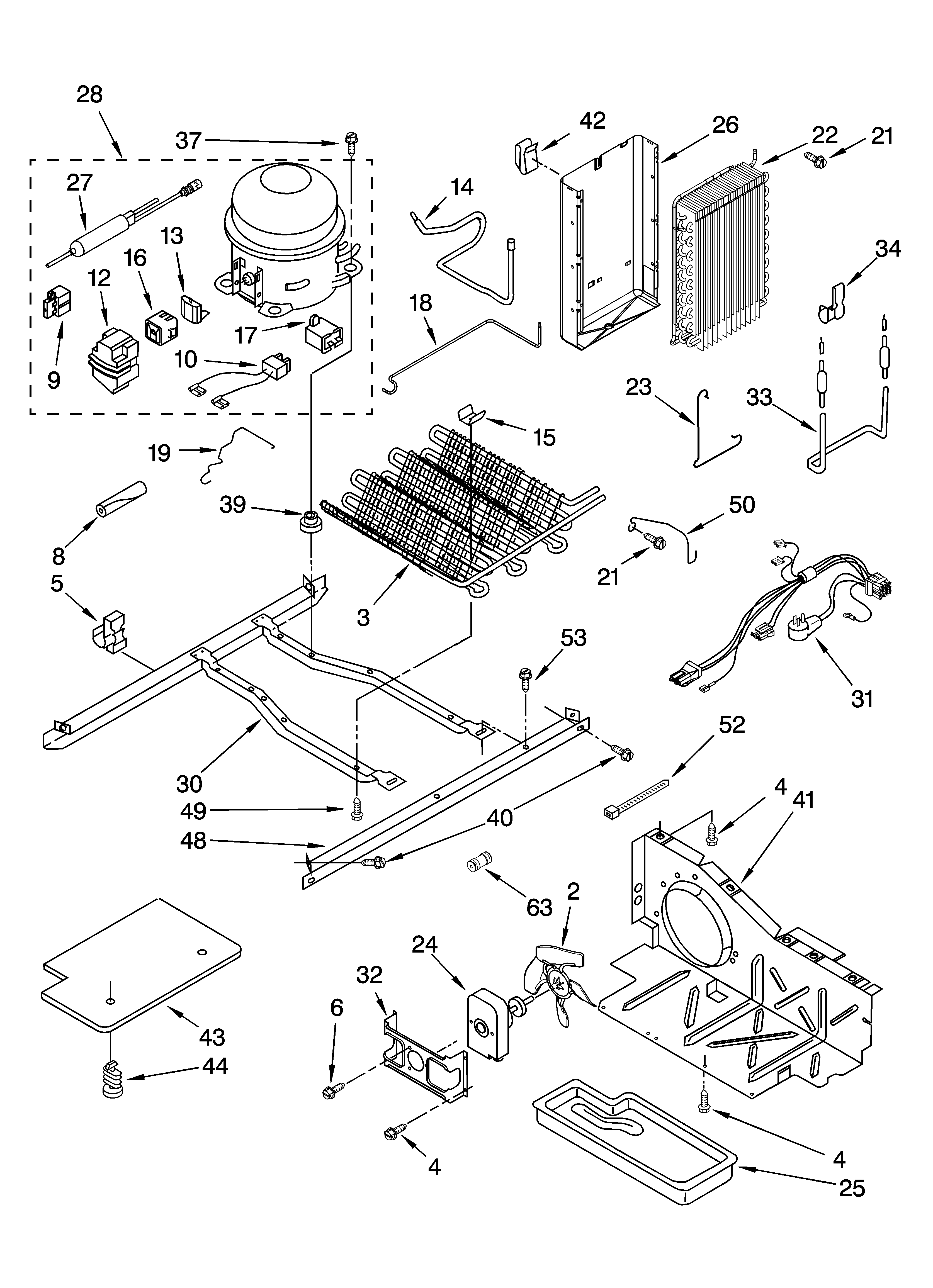 Whirlpool ED5RHEXNL01 unit parts diagram