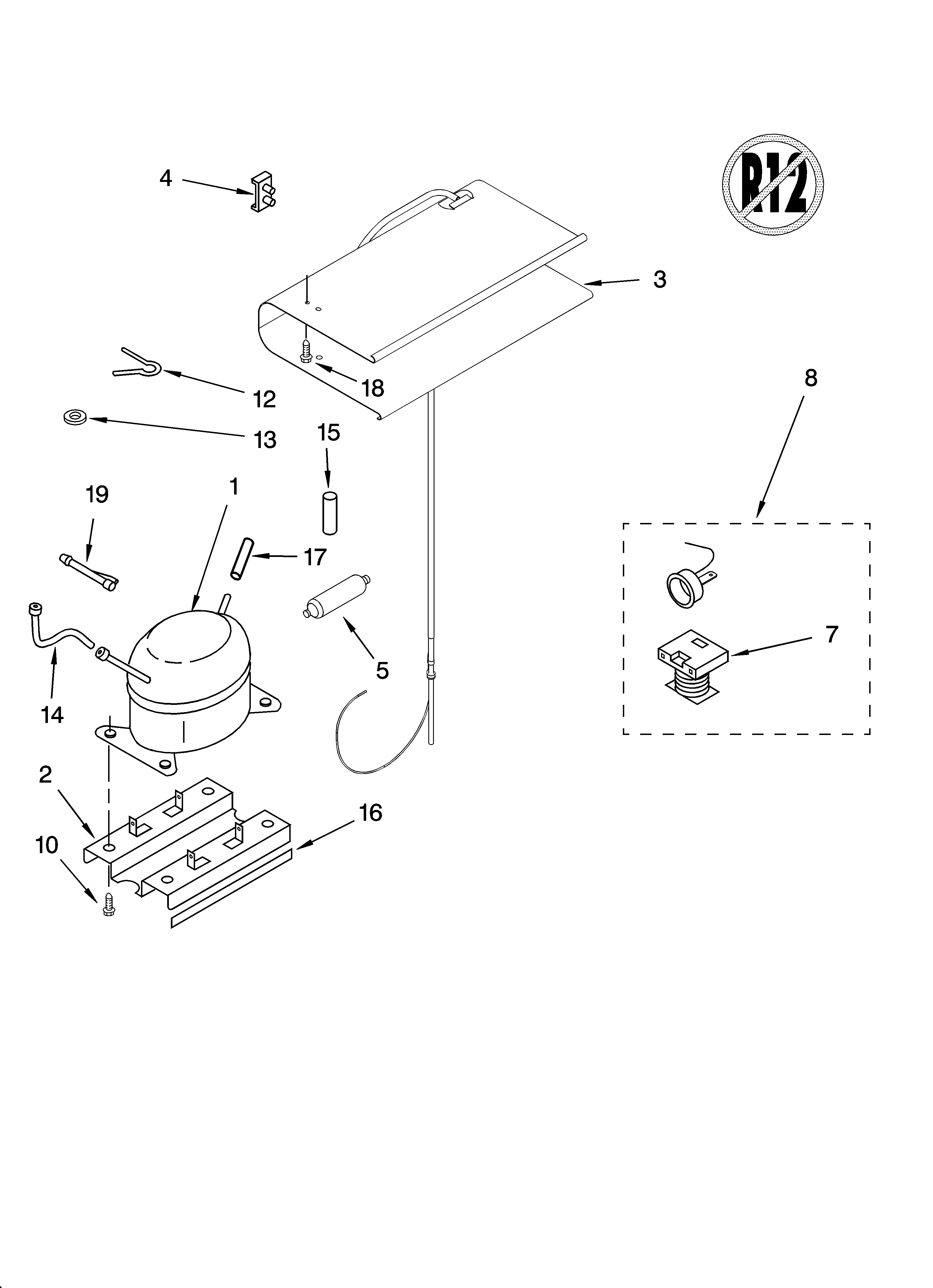 Whirlpool EL03PPXMQ00 unit parts diagram