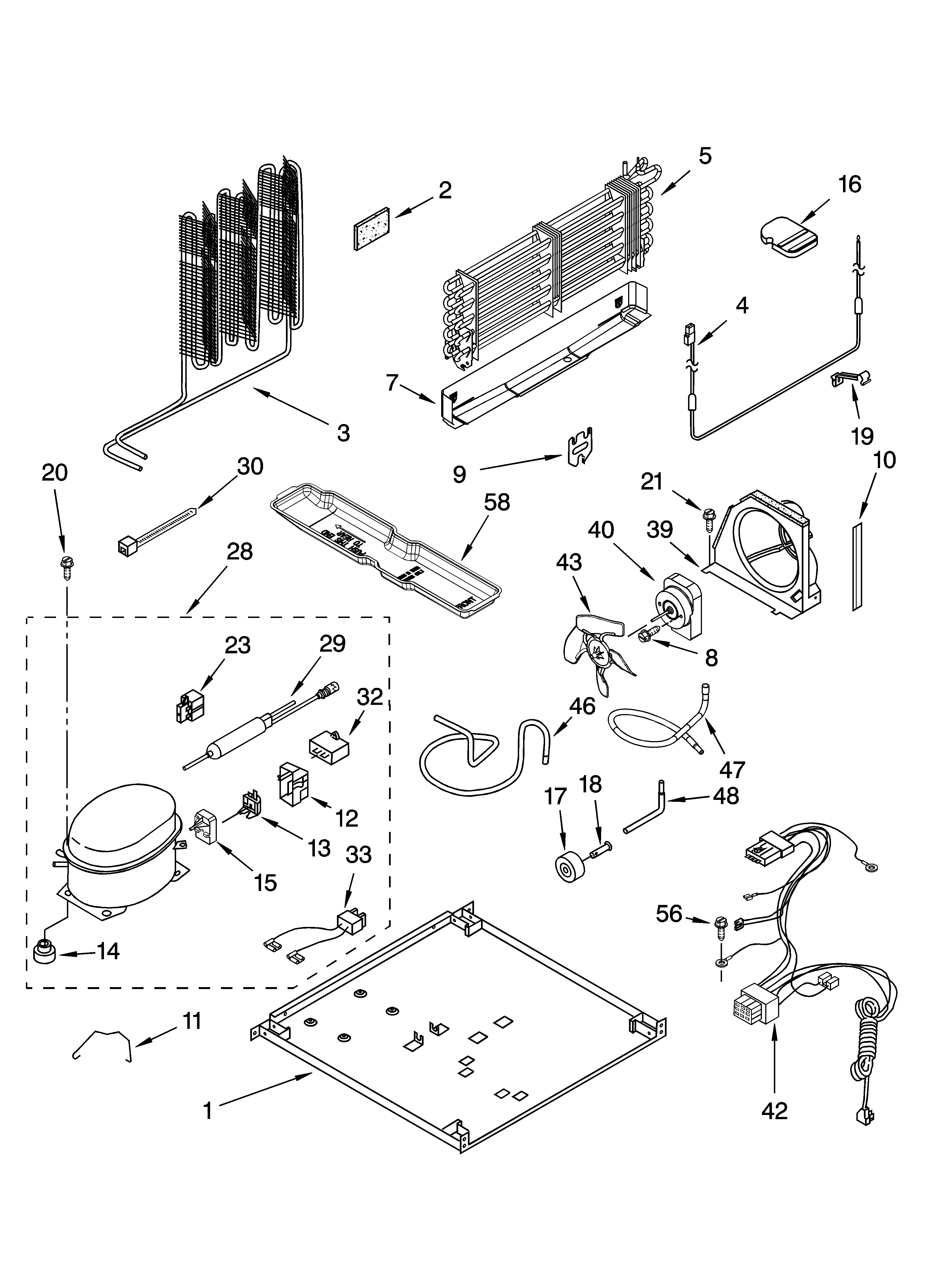 Whirlpool ET1FTEXMQ03 unit parts diagram