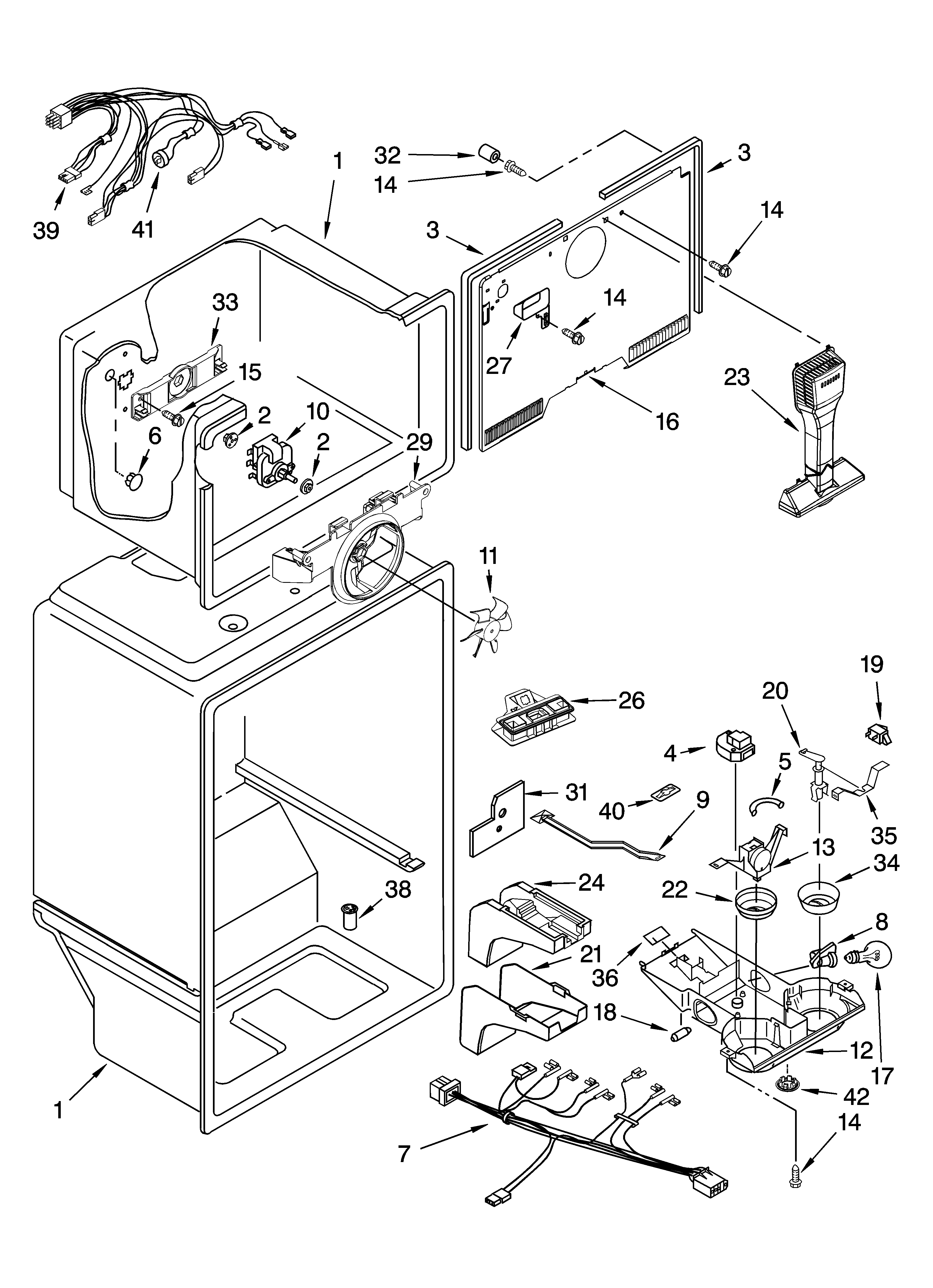 Whirlpool ET1LFKXKB05 liner parts diagram