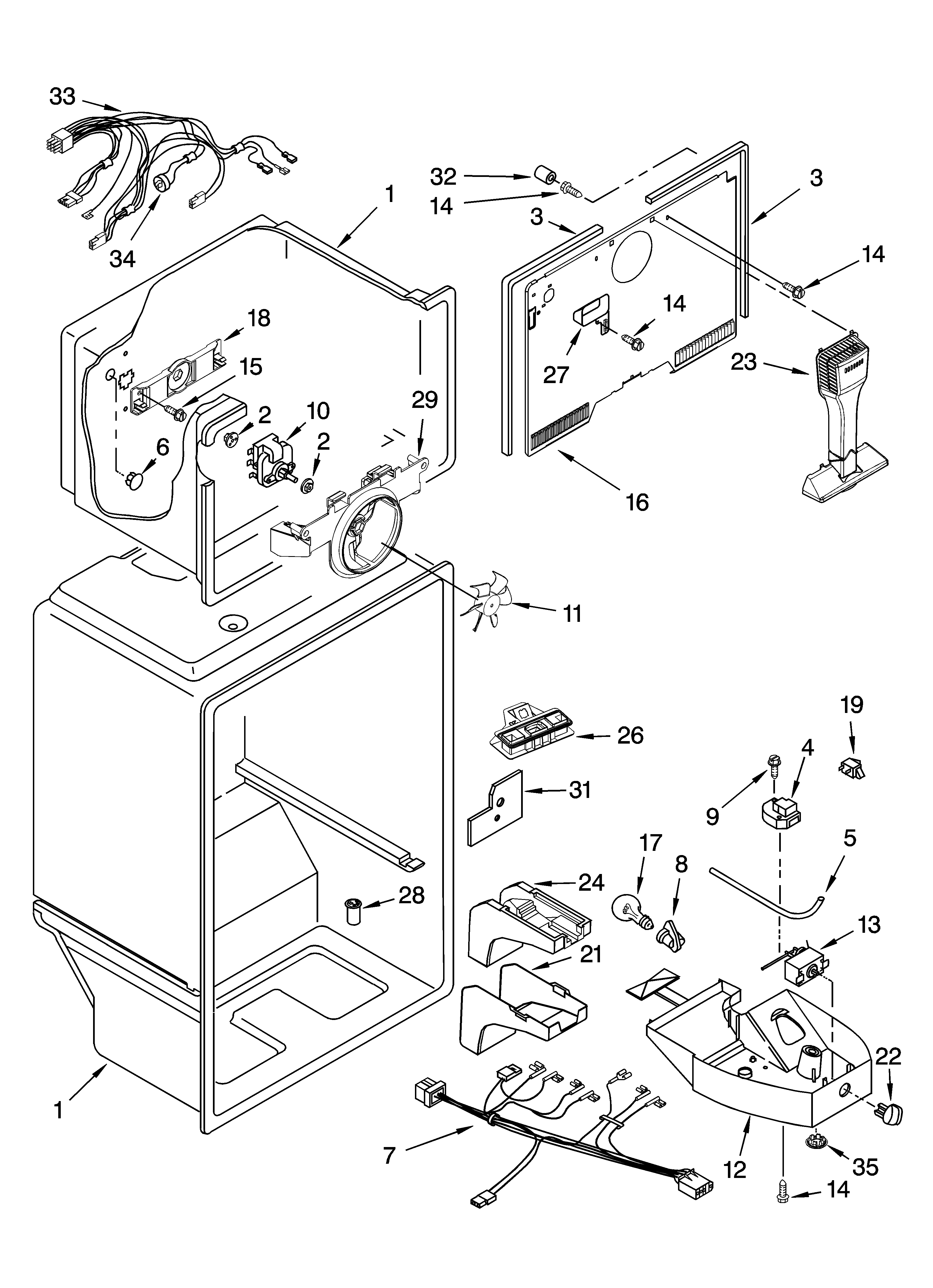 Whirlpool ET1MHKXMT02 liner parts diagram