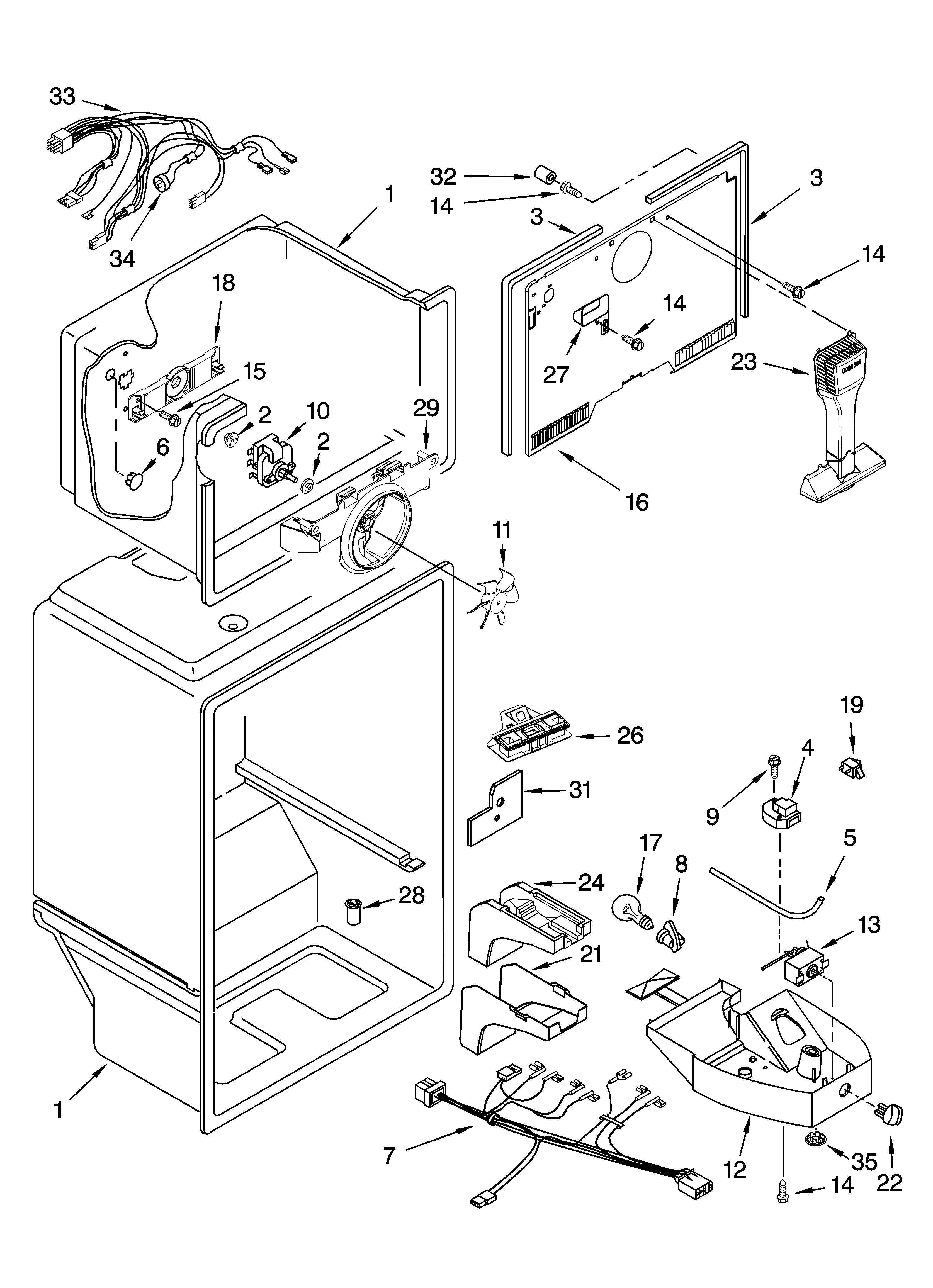 Whirlpool ET1PHKXPT02 liner parts diagram