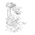 Whirlpool ET1RHMXKQ05 shelf parts, optional parts diagram